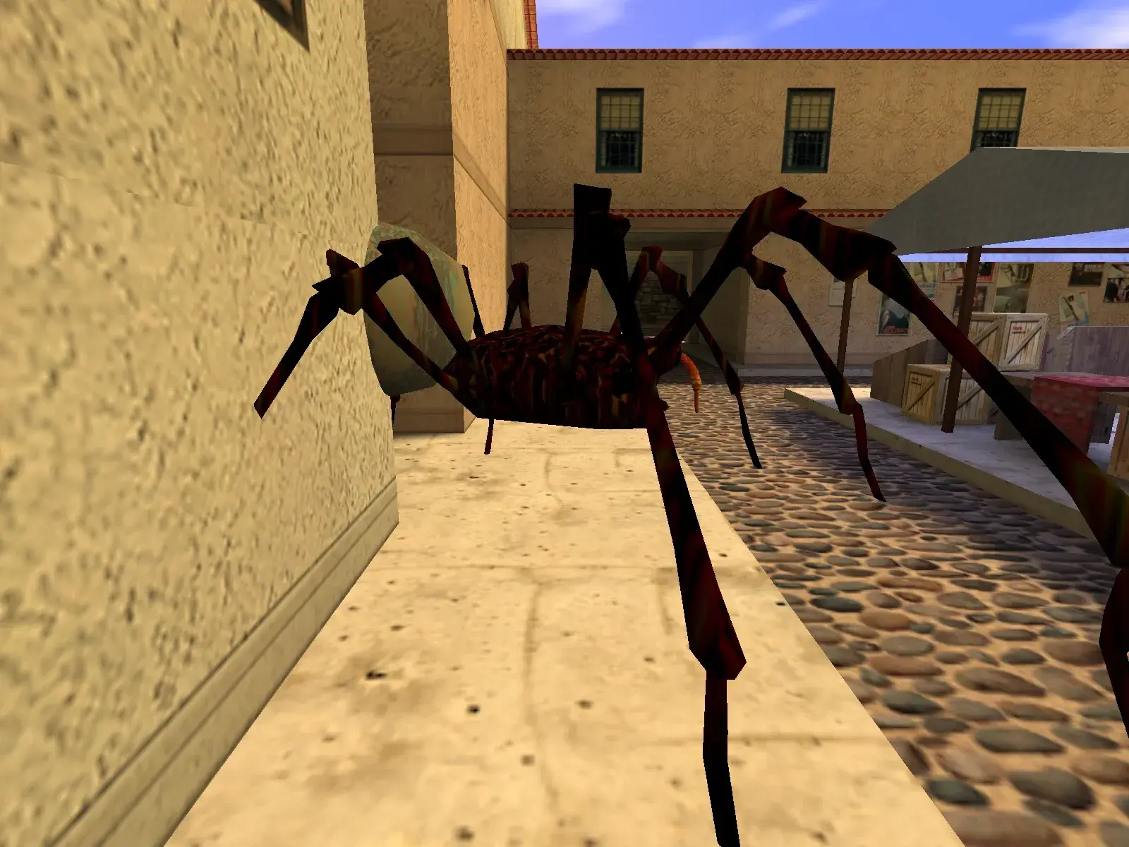 Huge Spider — cs_italy, the market street