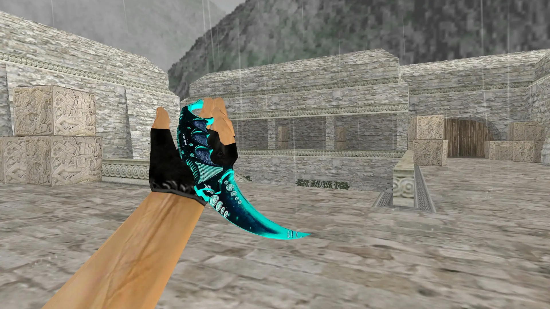 Karambit | Blue Dreamer — de_aztec (first person)