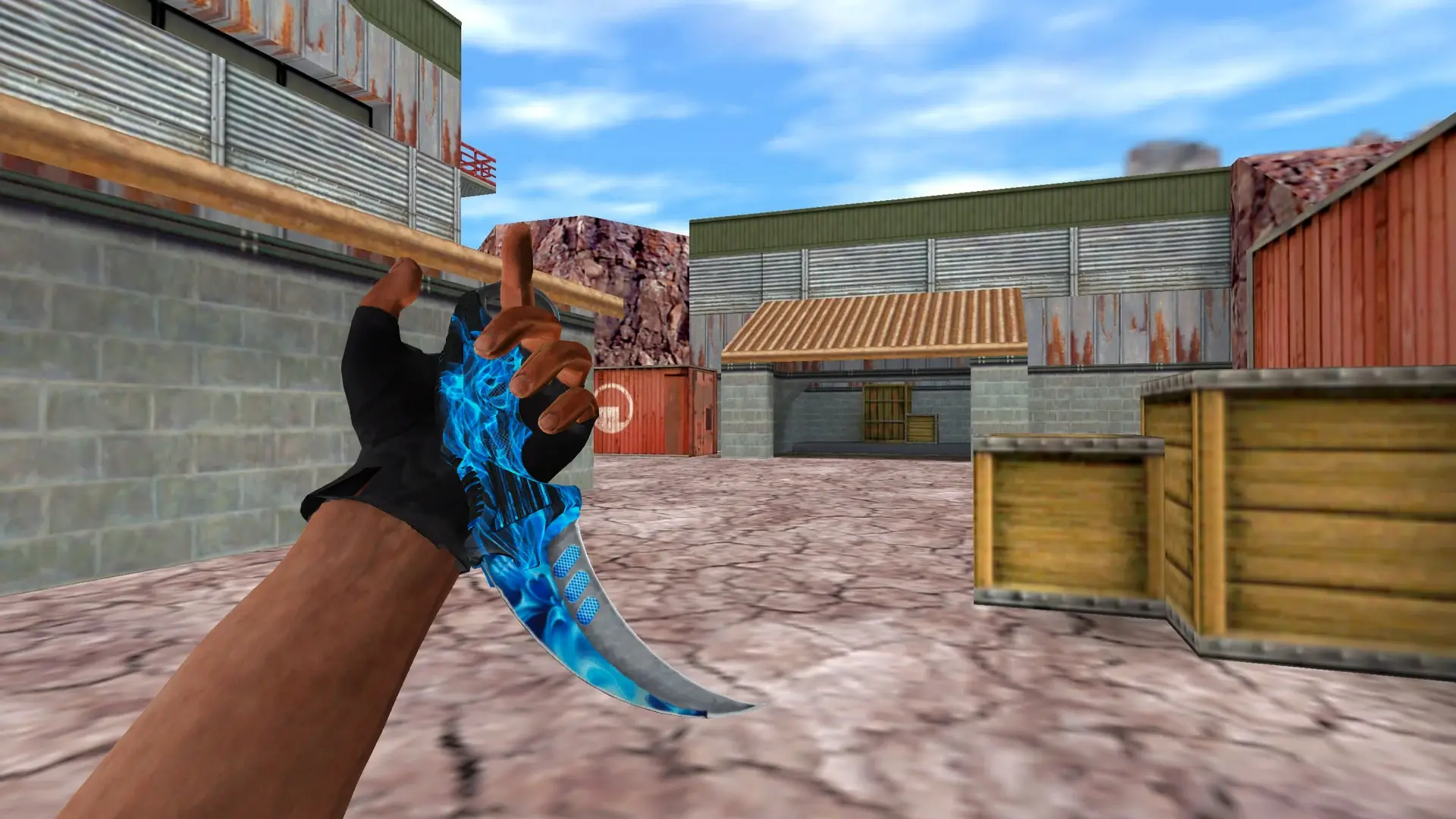 Karambit | Blue Flame — de_nuke (first person)