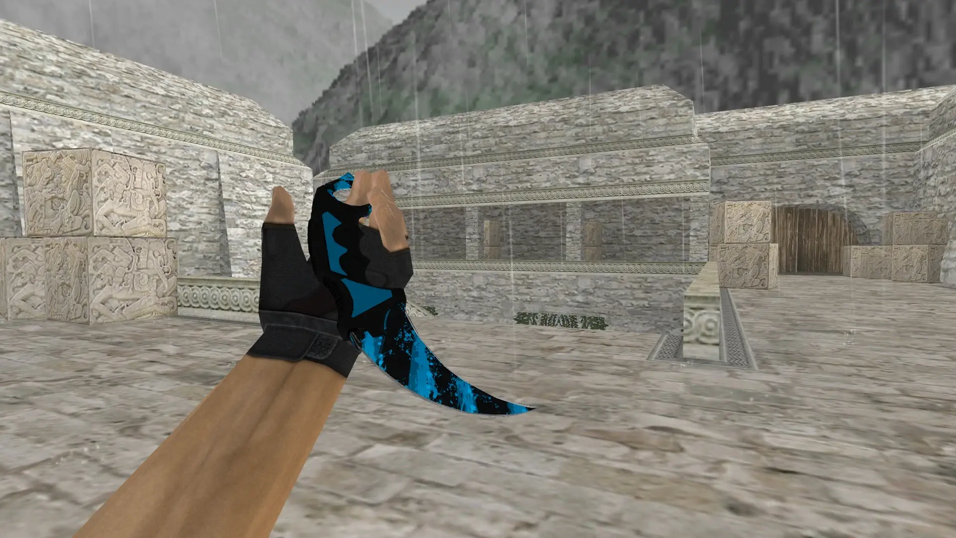 Karambit | Blue Streak — de_aztec (first person)