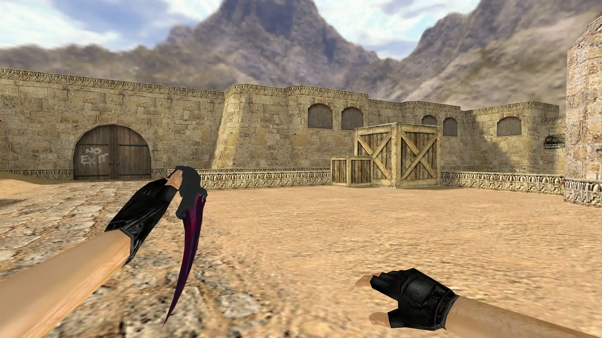 Karambit | Doppler Phase 2 — de_dust2 (first person)