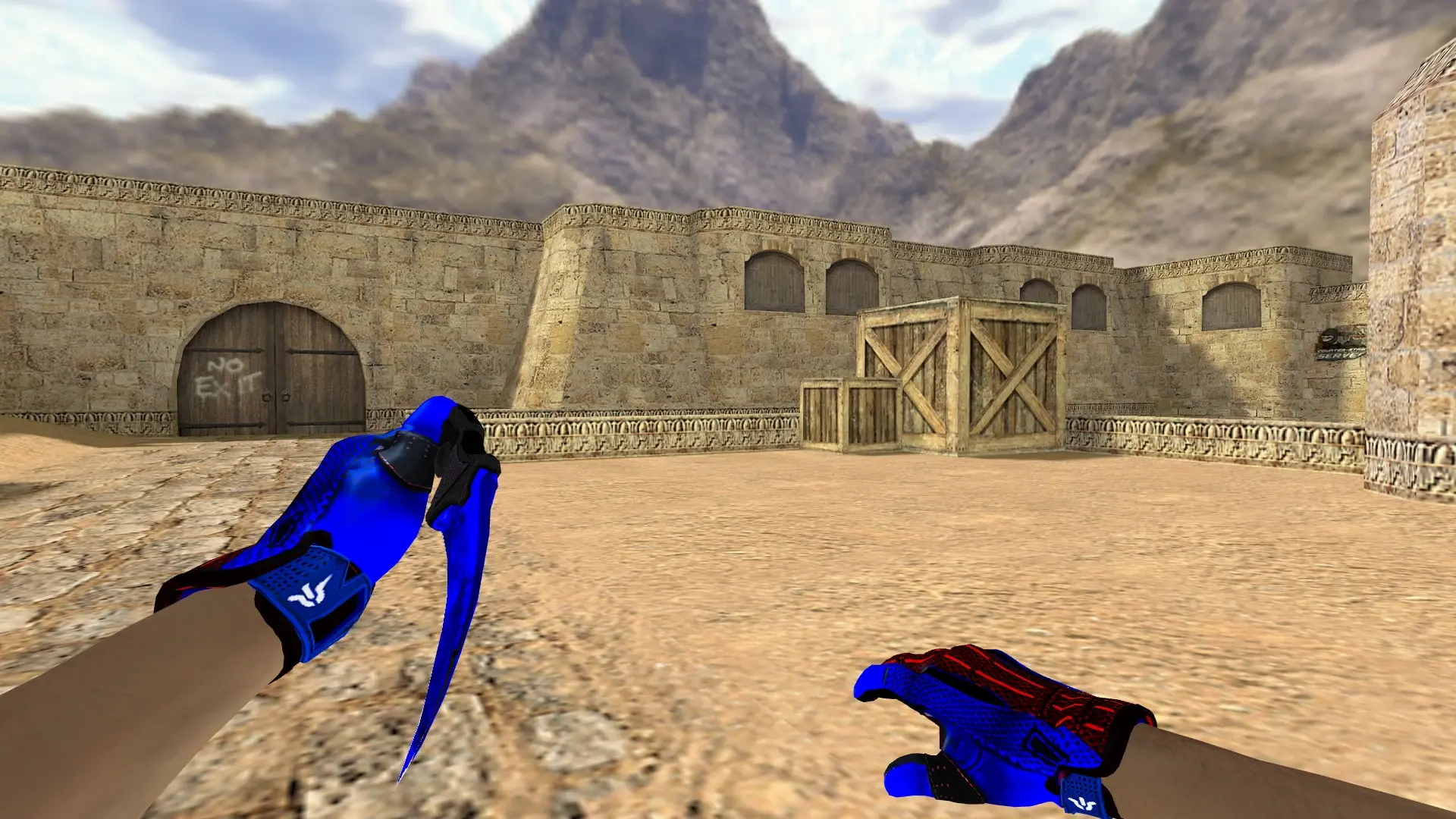 Karambit | Doppler Sapphire — de_dust2 (first person)