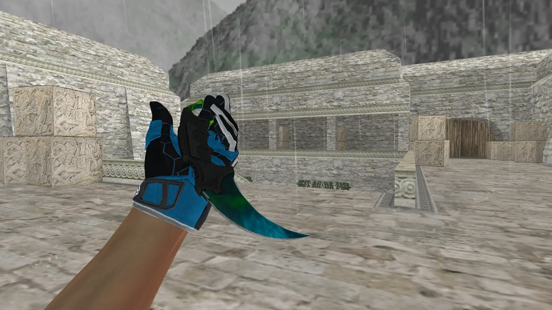Karambit | Gamma Doppler Phase 3 — de_aztec (first person)
