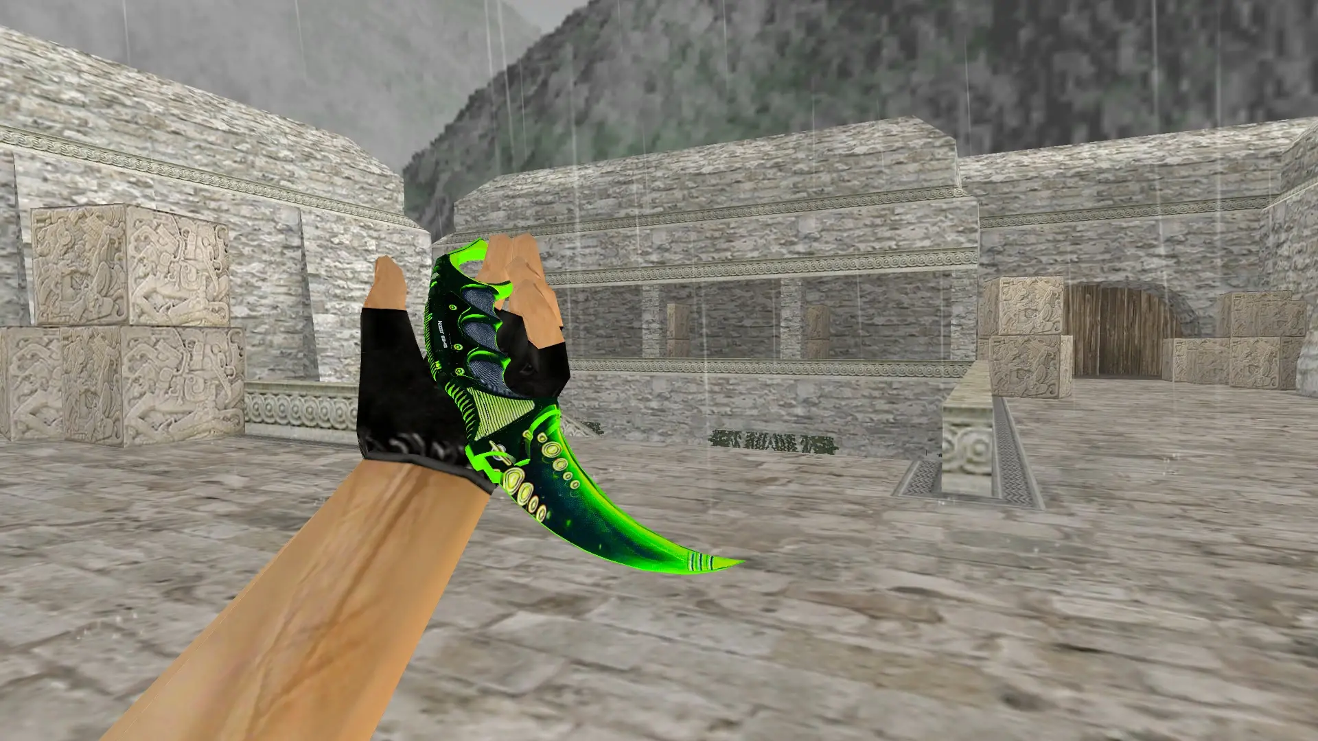 Karambit | Green Dreamer — de_aztec (first person)