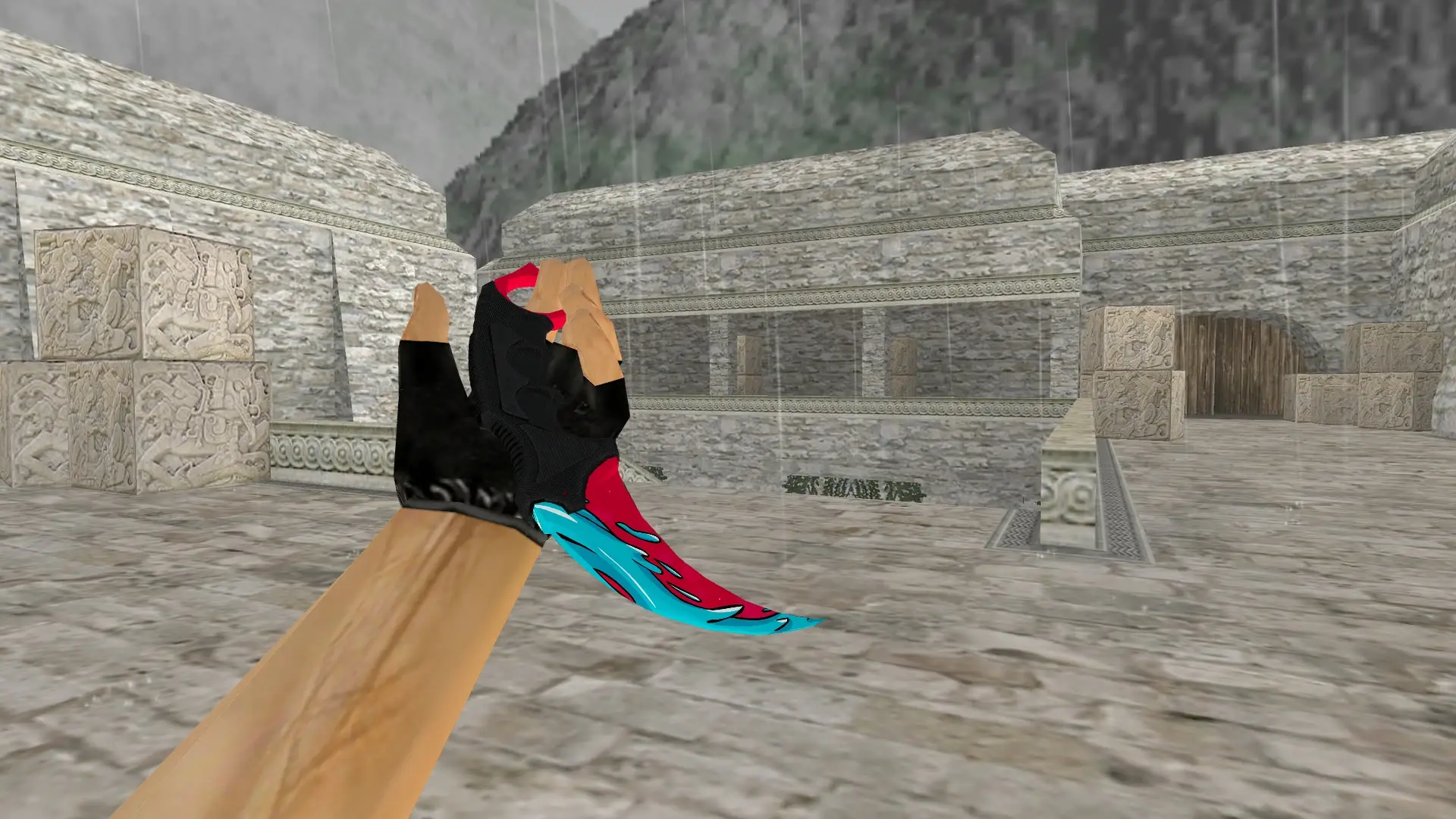 Karambit | Water Elemental — de_aztec (first person)