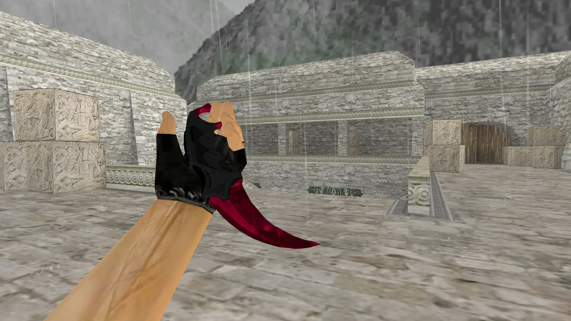 Karambit | Ruby — de_aztec (first person)