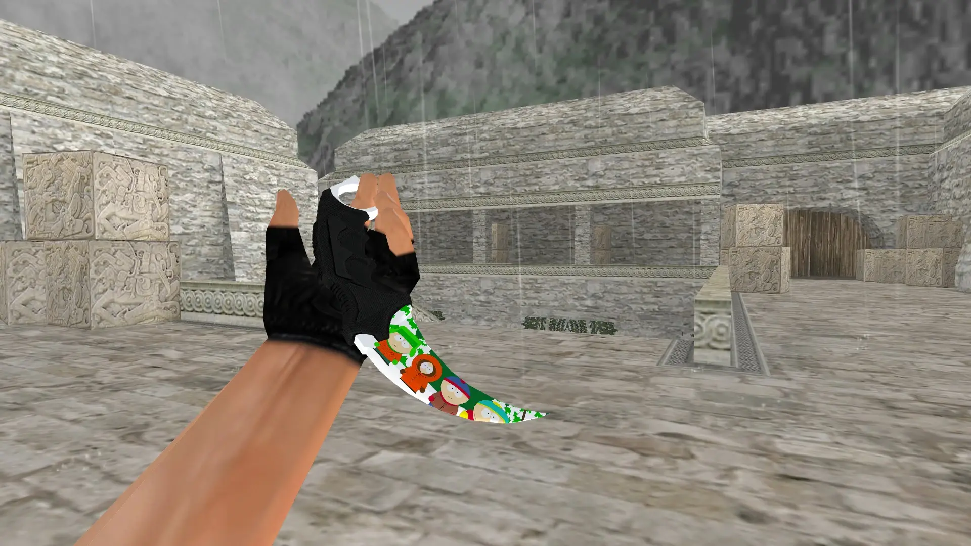 Karambit | South Park — de_aztec (first person)