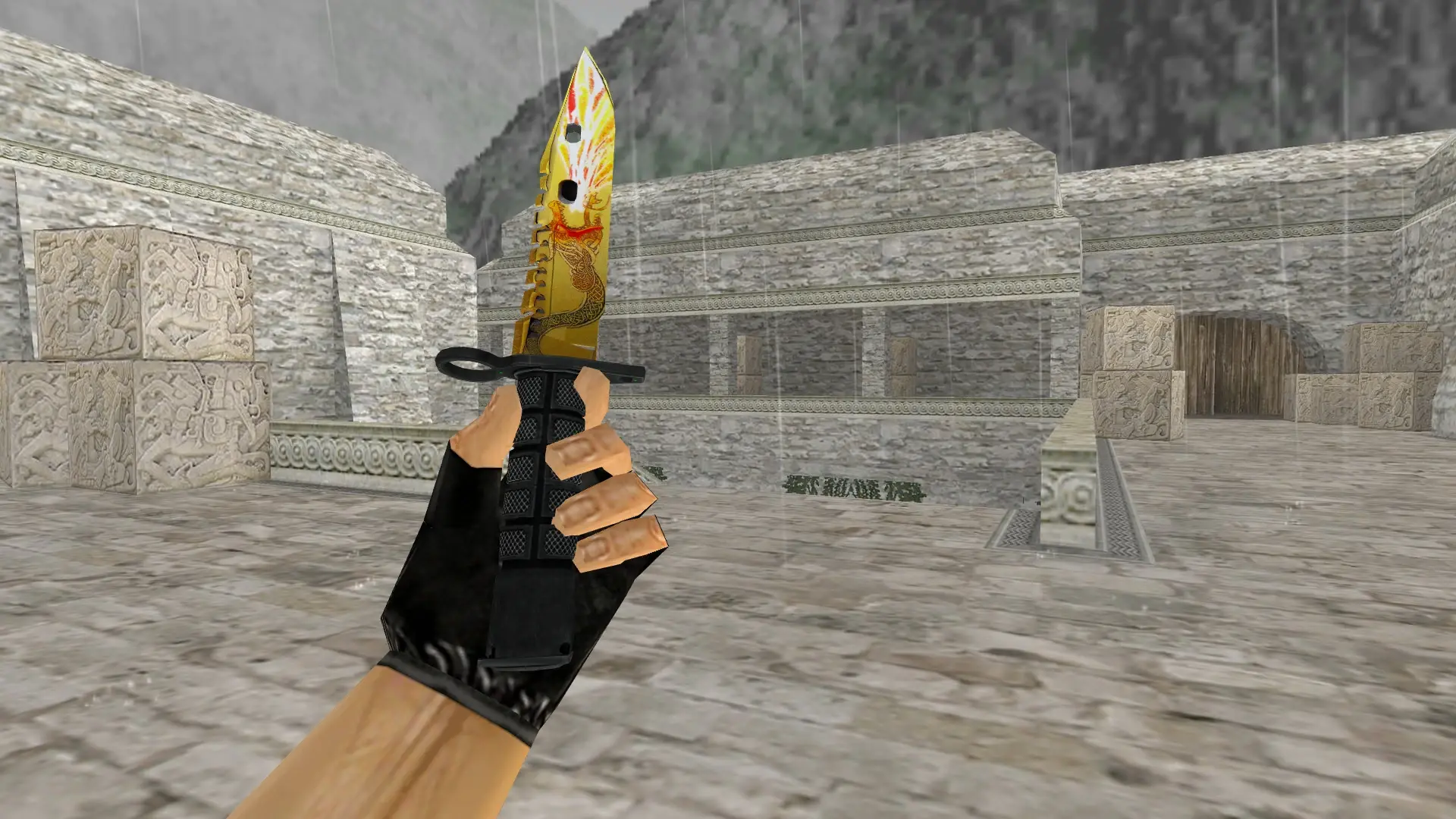 M9 Bayonet | Dragon Lore — de_aztec (first person)