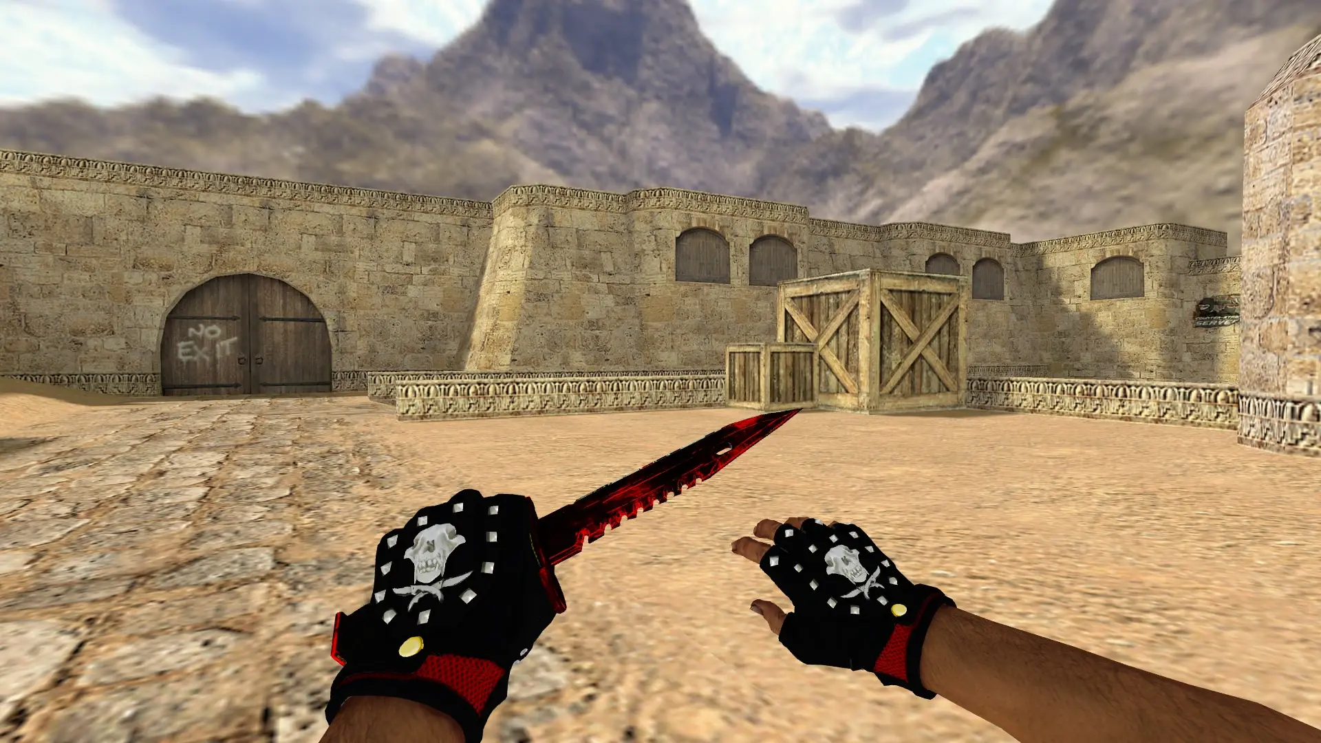M9 Bayonet | Gamma Doppler Red — de_dust2 (first person)