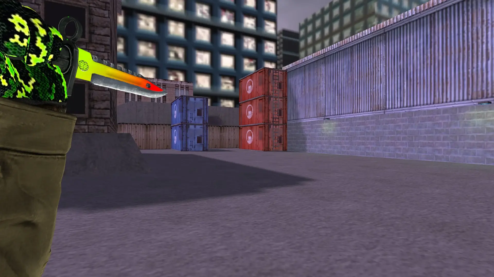 M9 Bayonet | Neon Light — cs_assault (first person)