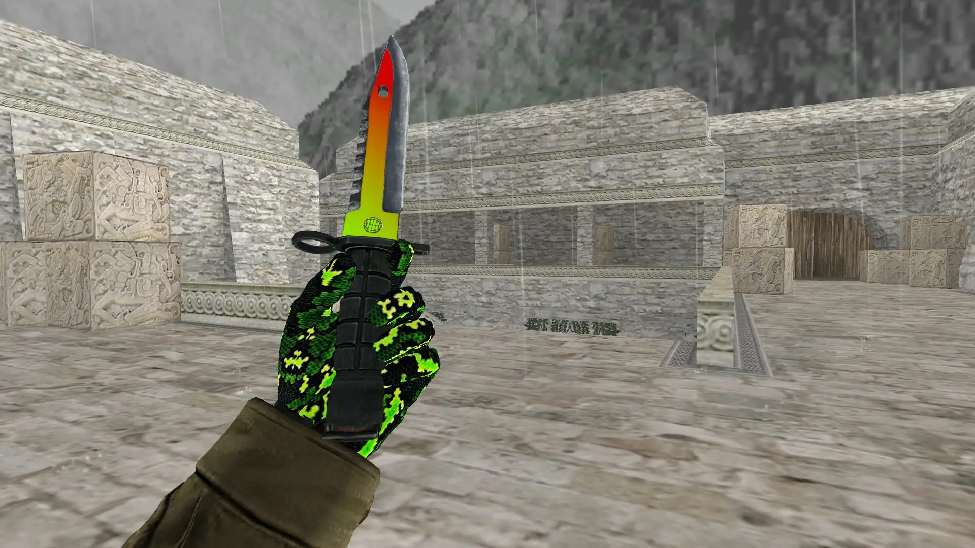 M9 Bayonet | Neon Light — de_aztec (first person)