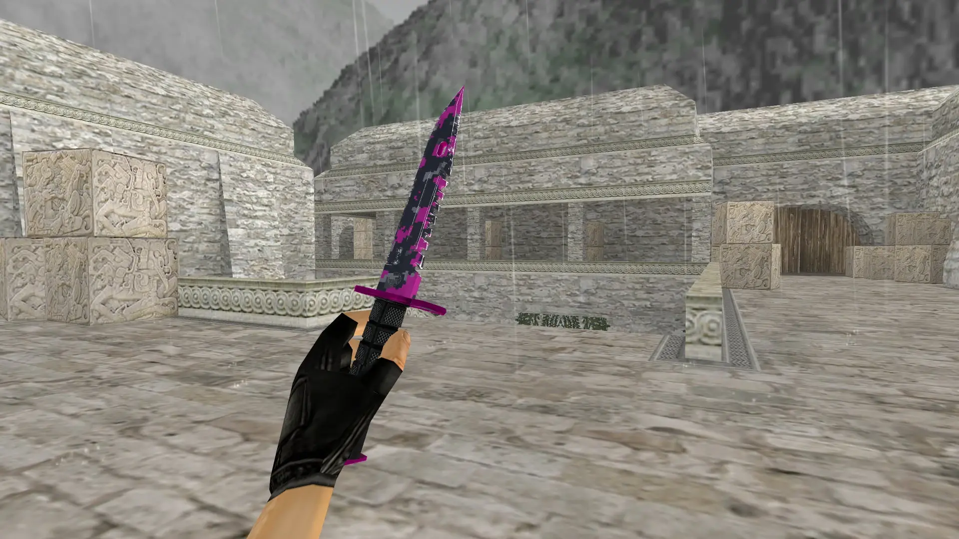 M9 Bayonet | Pink DDPAT — de_aztec (first person)