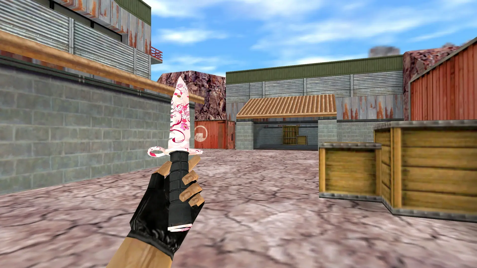 M9 Bayonet | Pink Flowers — de_nuke (first person)