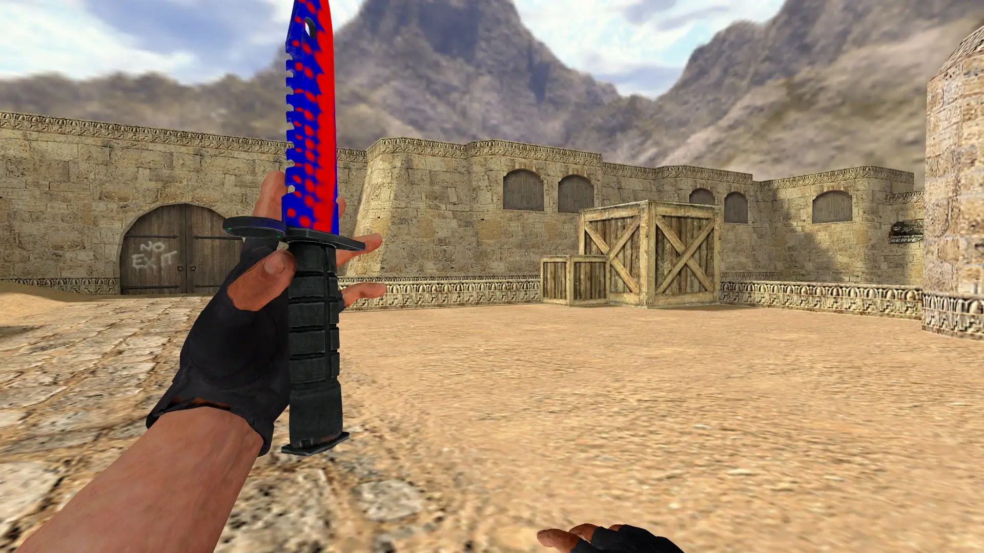 M9 Bayonet | Red Bubbles — de_dust2 (first person)