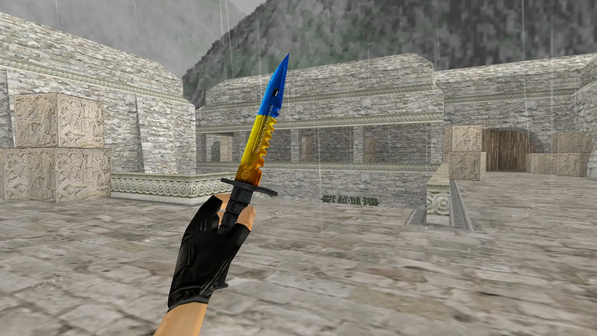 M9 Bayonet | Ukraine — de_aztec (first person)