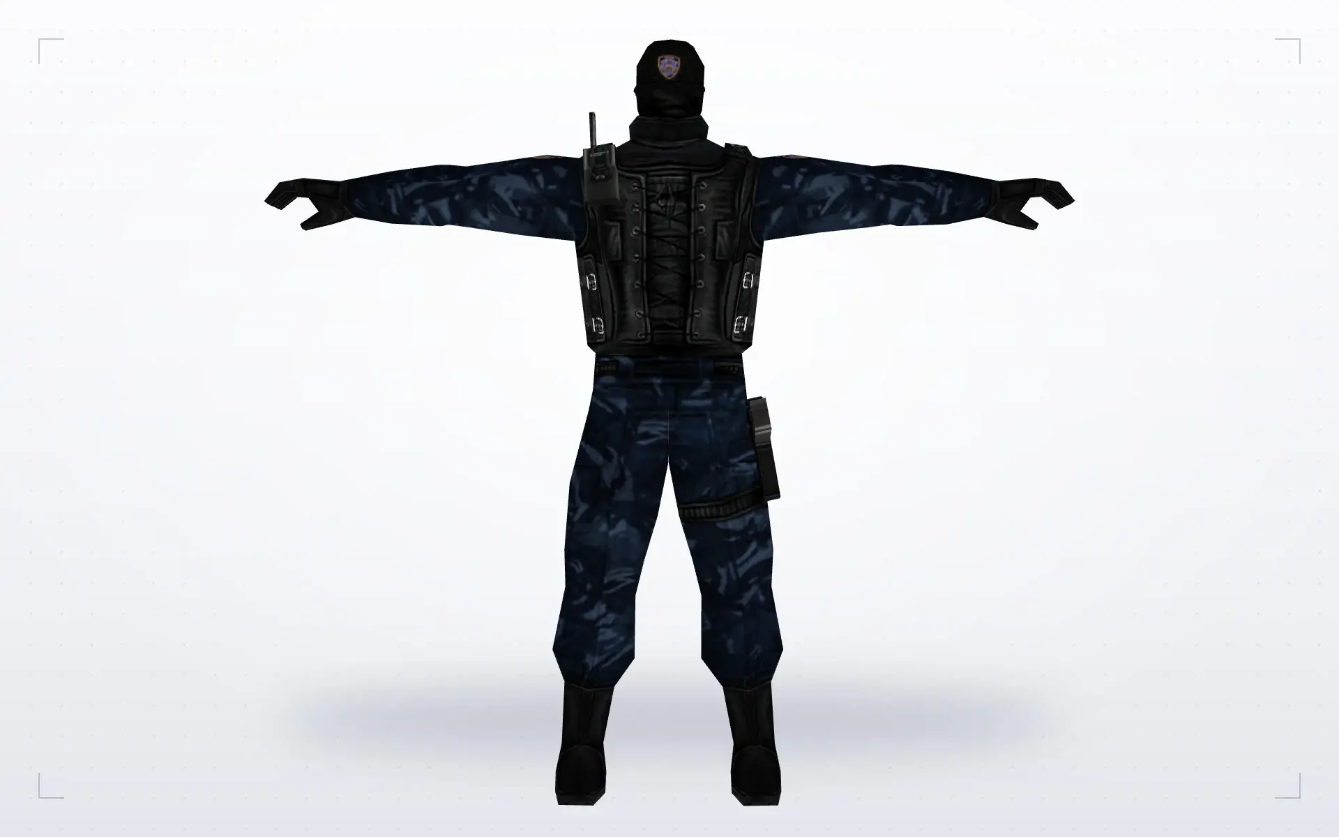 Soldiers in Blue Camo — back