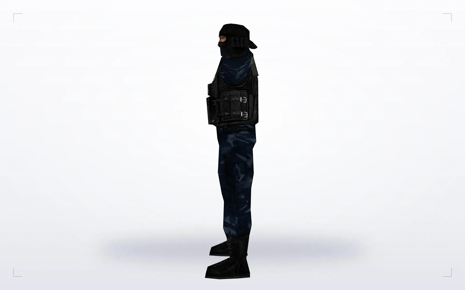 Soldiers in Blue Camo — side
