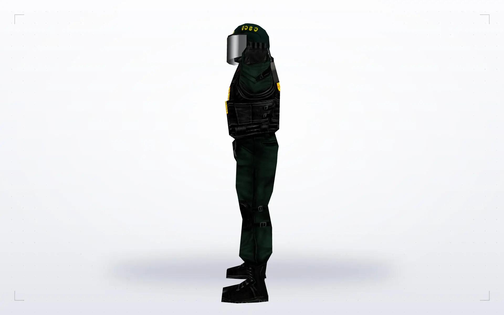 Soldier in a Shiny Helmet — side