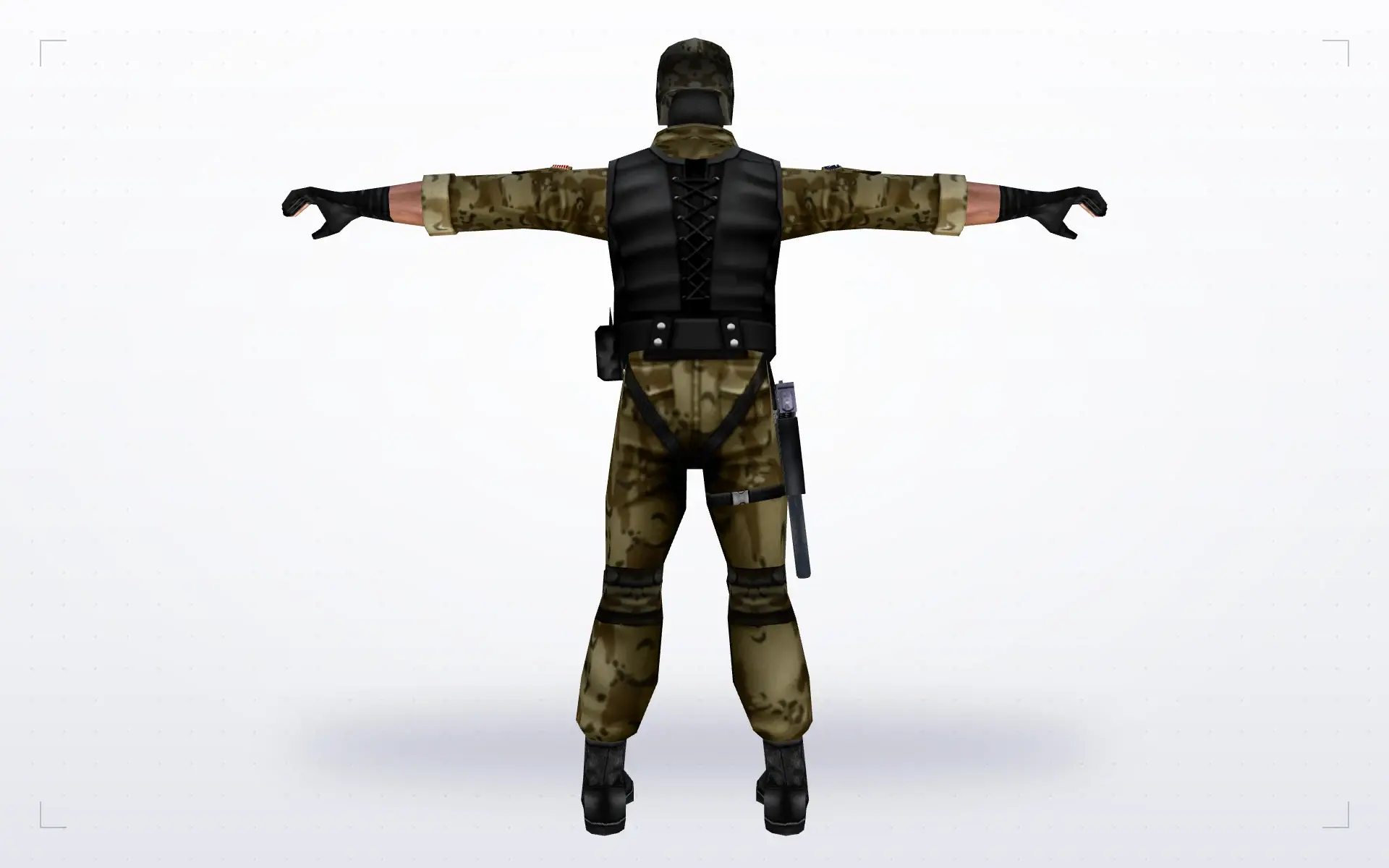 American Soldiers in Camo — back