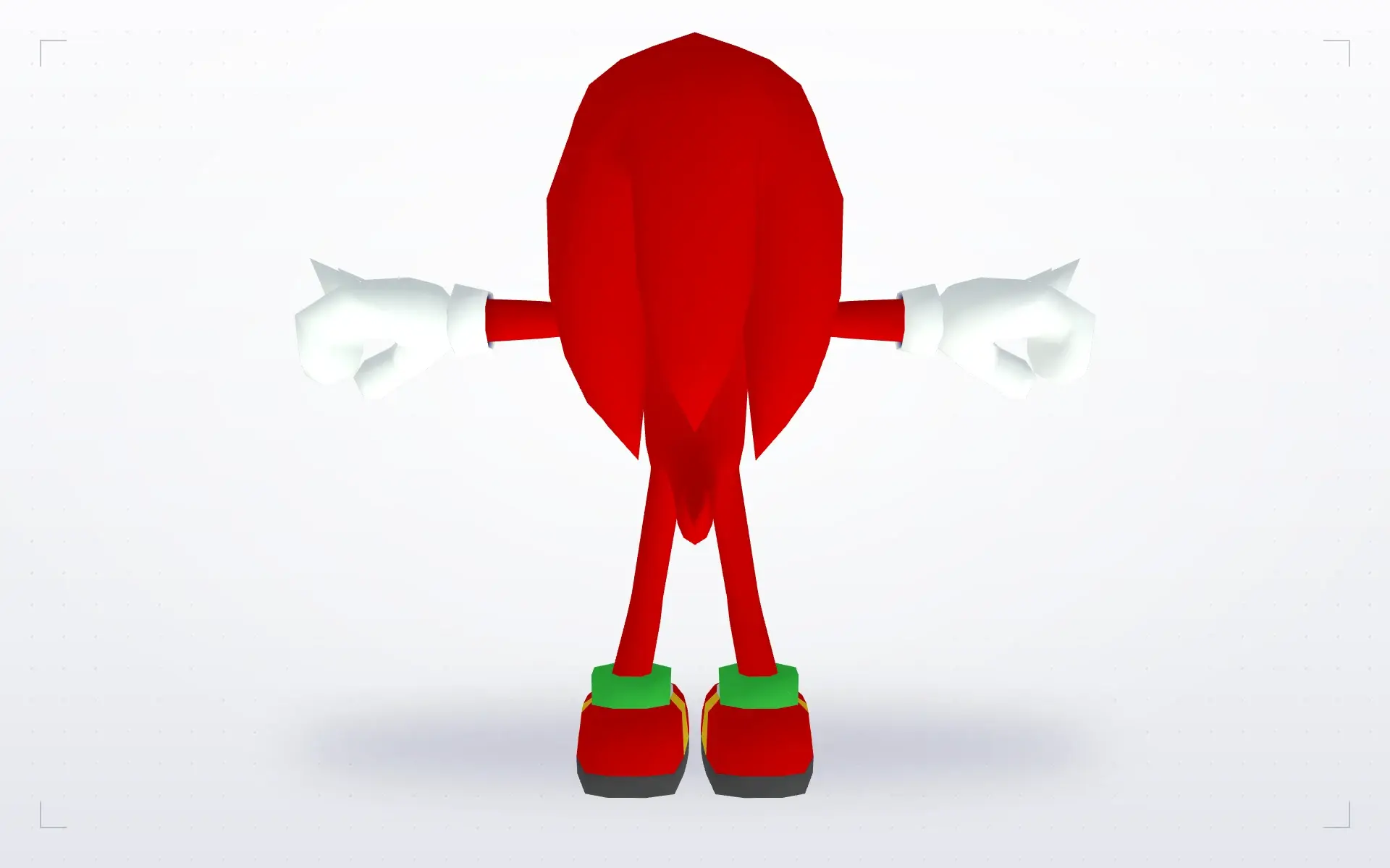 Knuckles the Echidna — back