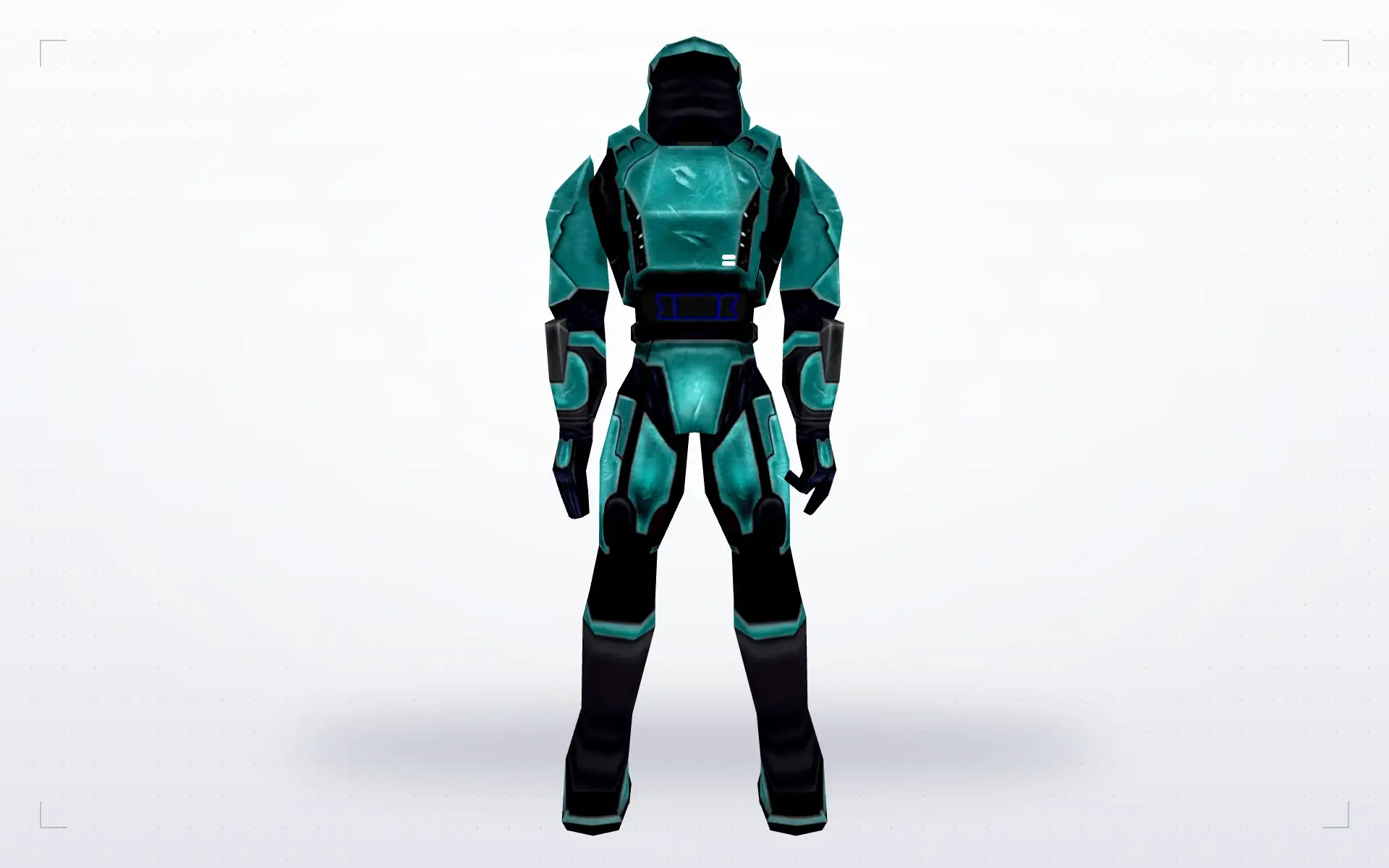 Master Chief in Teal Armour — back