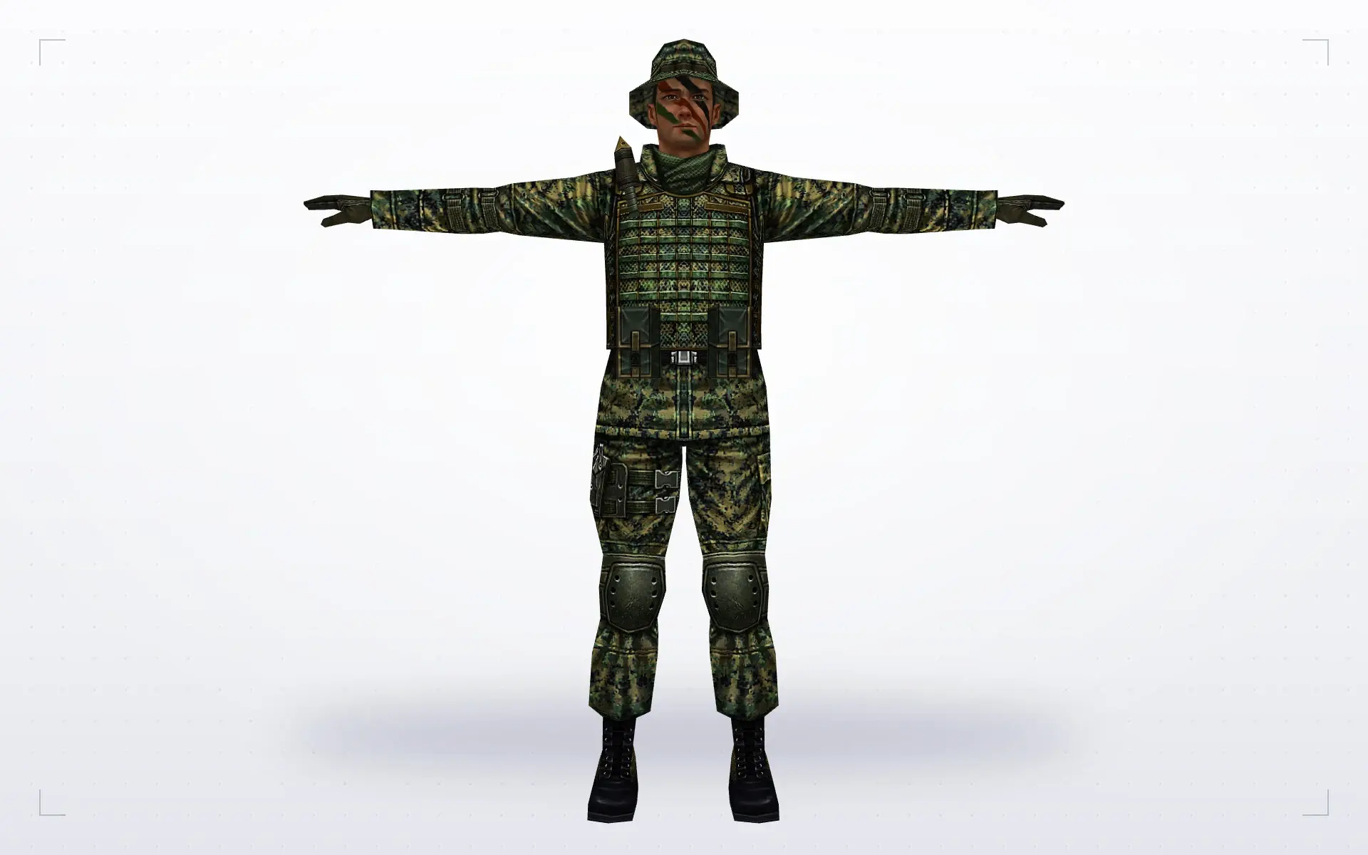Soldier in a Camo Boonie Hat — front