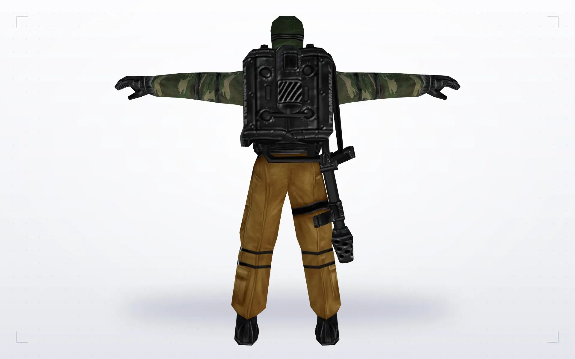 Flamethrower Operator — back