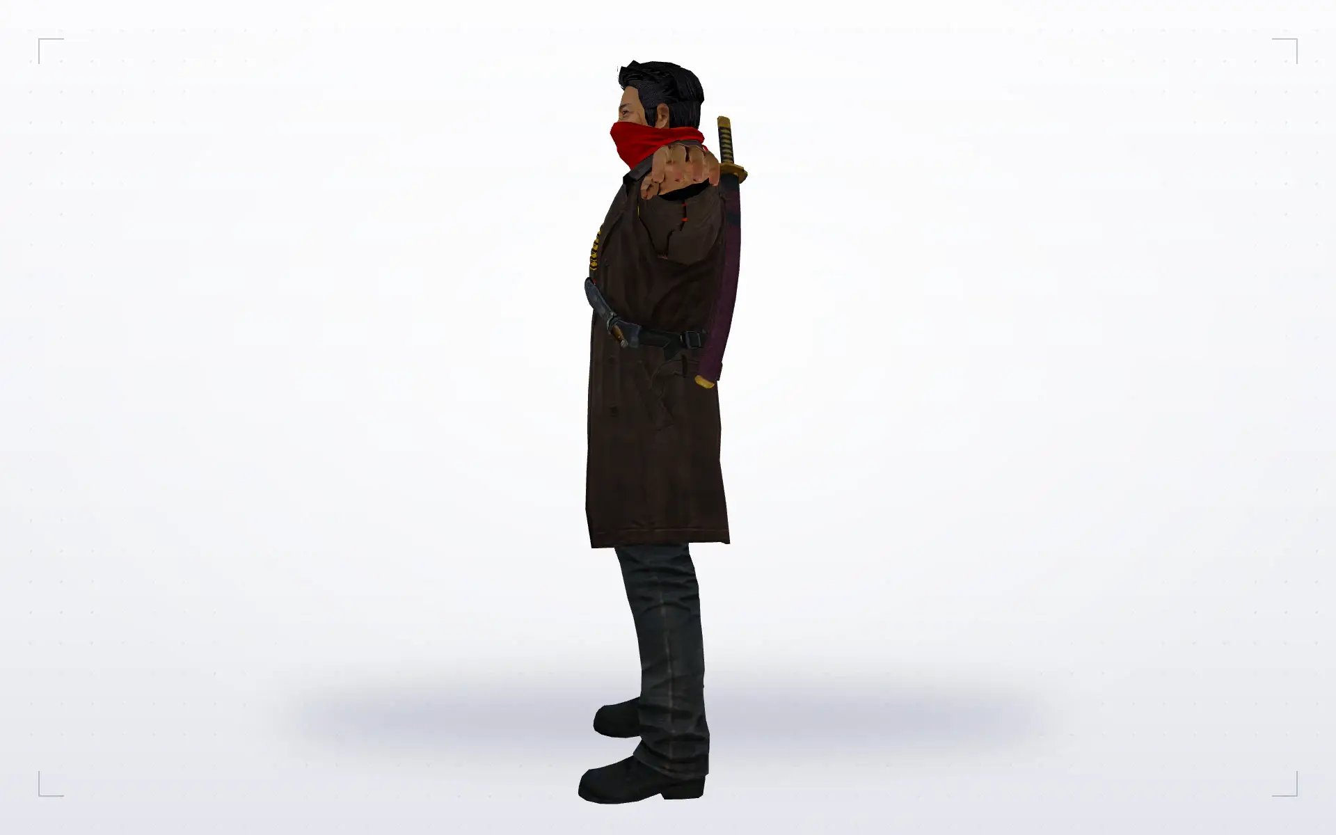Red Scarf — side