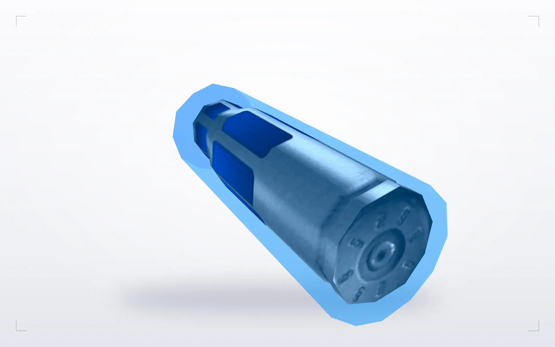 Glowing Blue Shells — top view