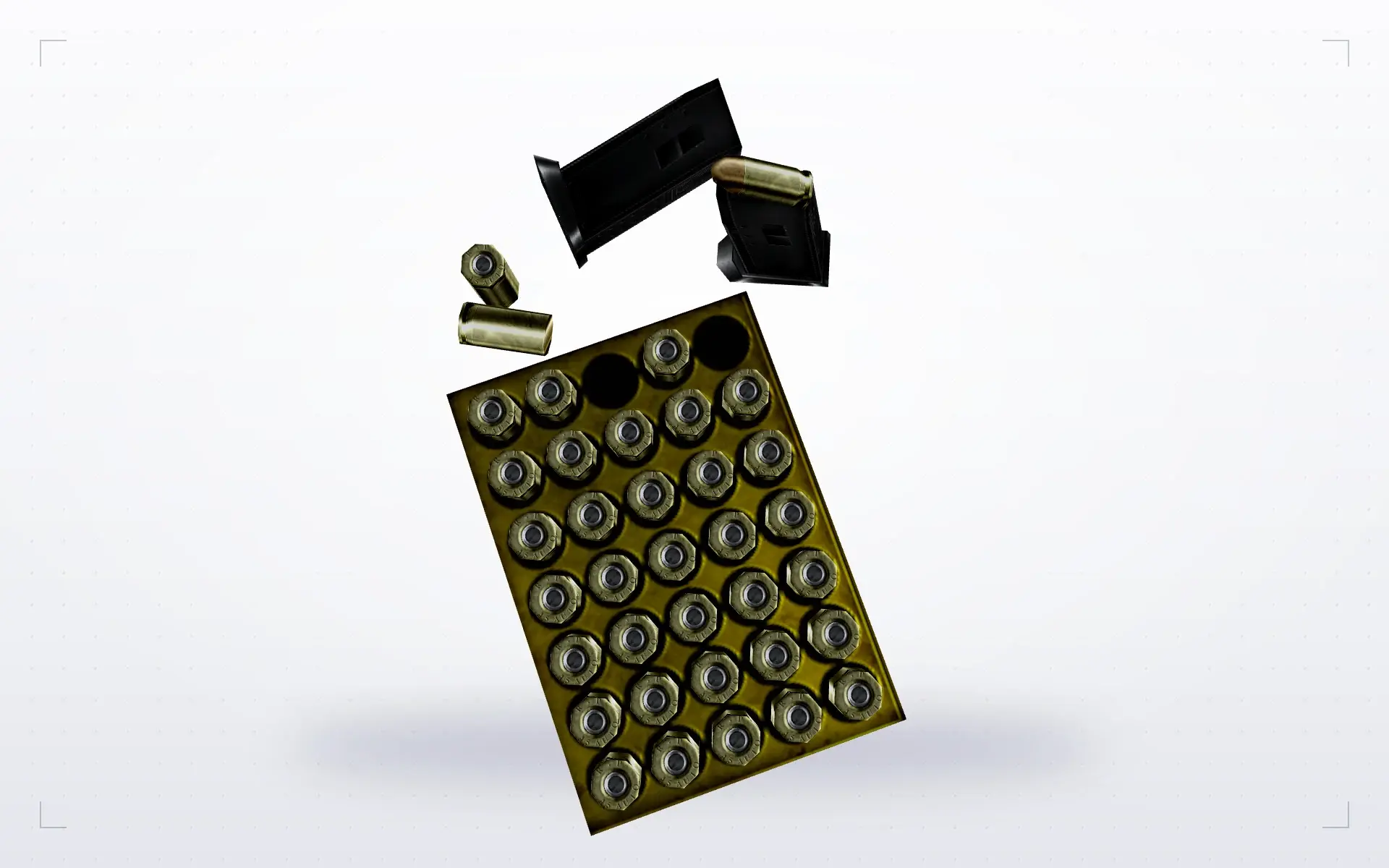 Hi-Poly Shells X — top view