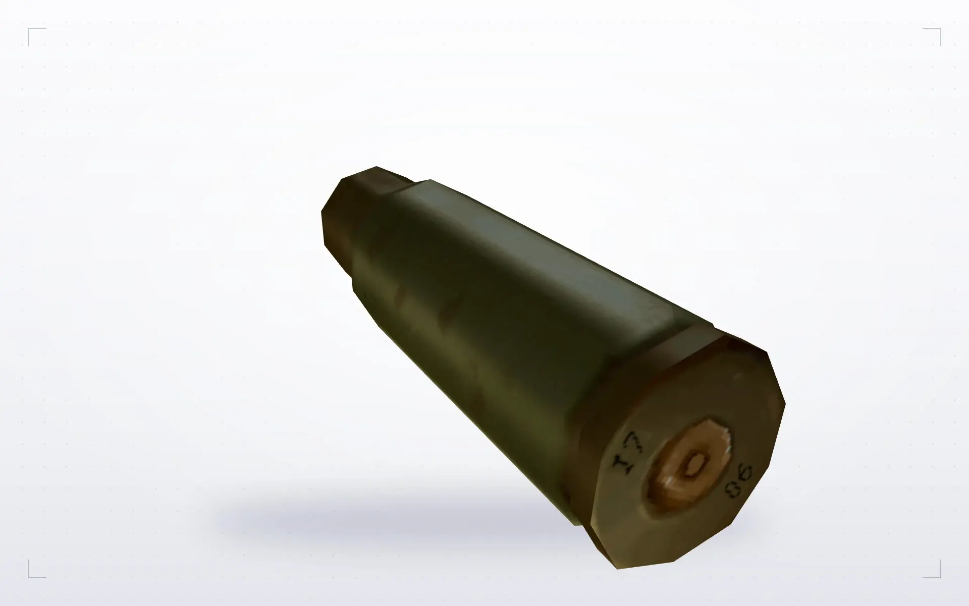 Realistic AK Shell — top view