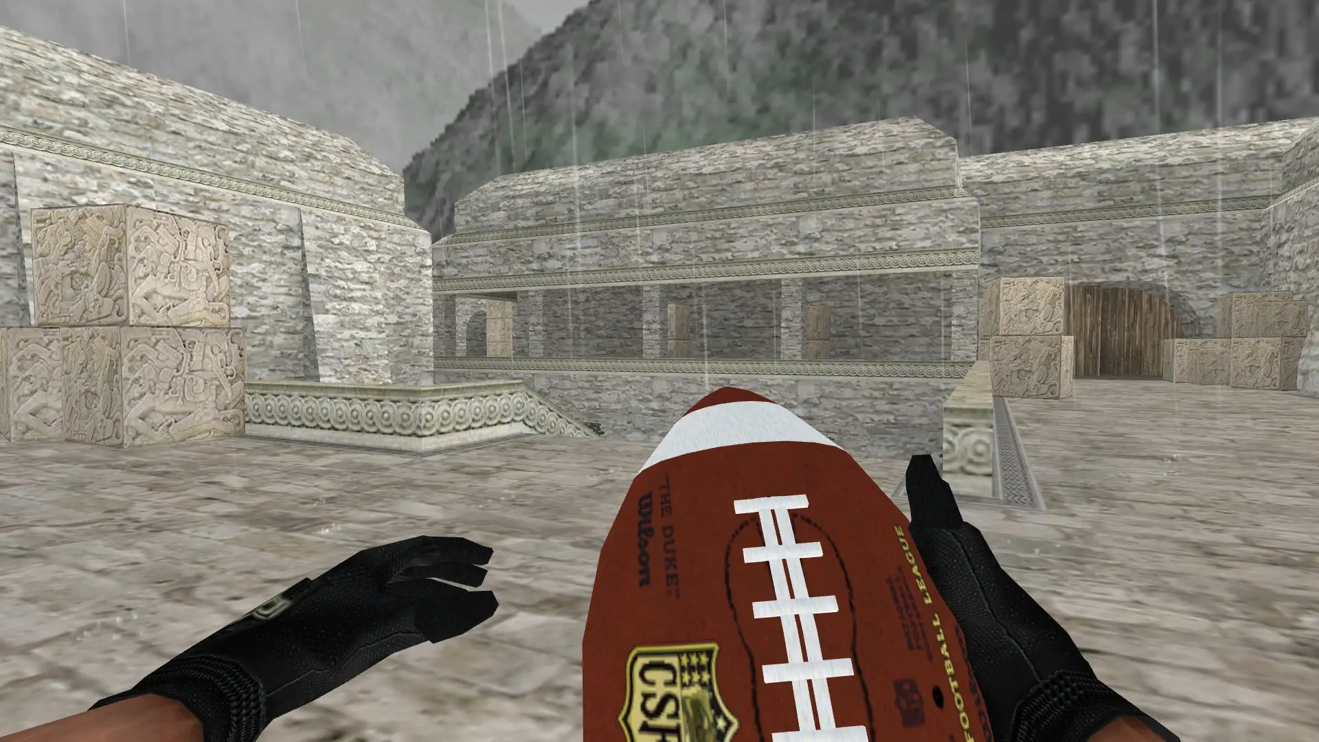 American Football Grenade — de_aztec (first person)
