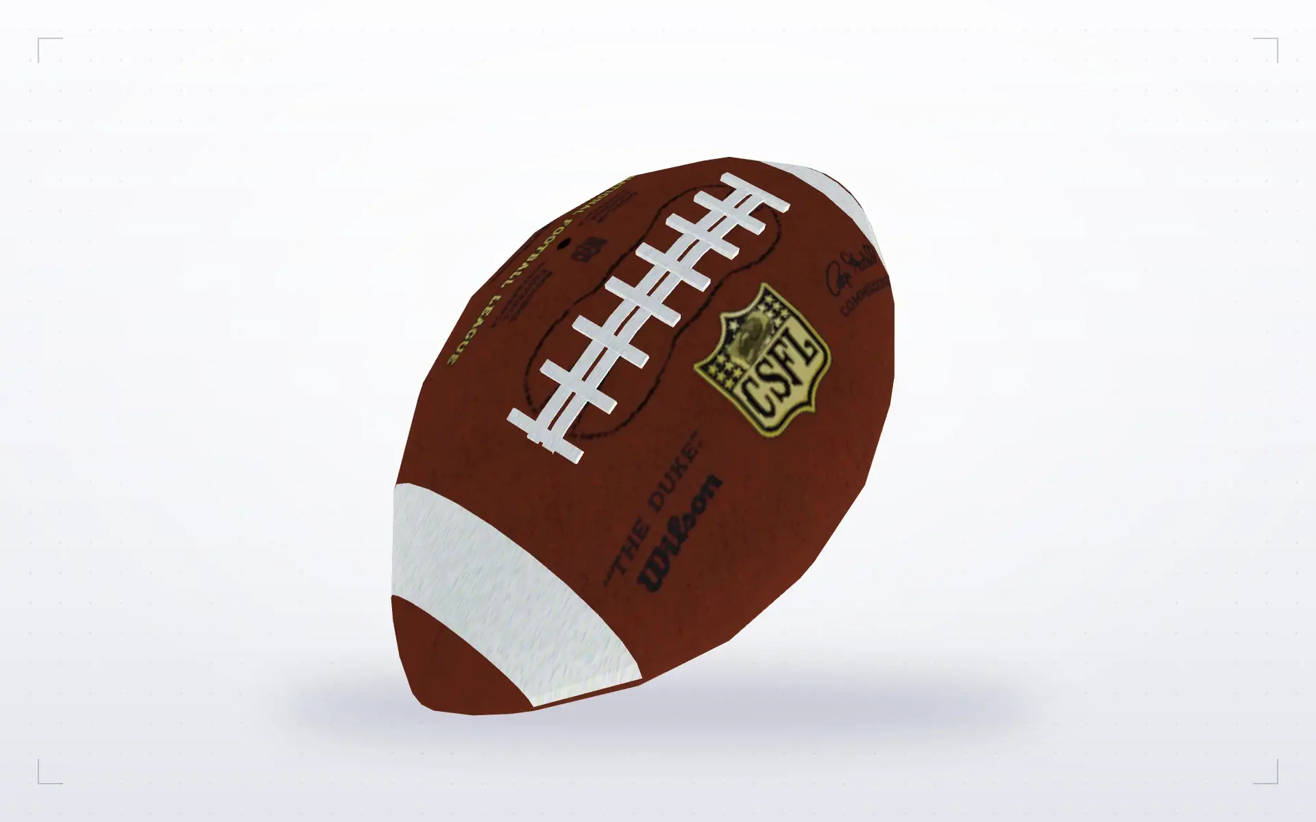 American Football Grenade — top view