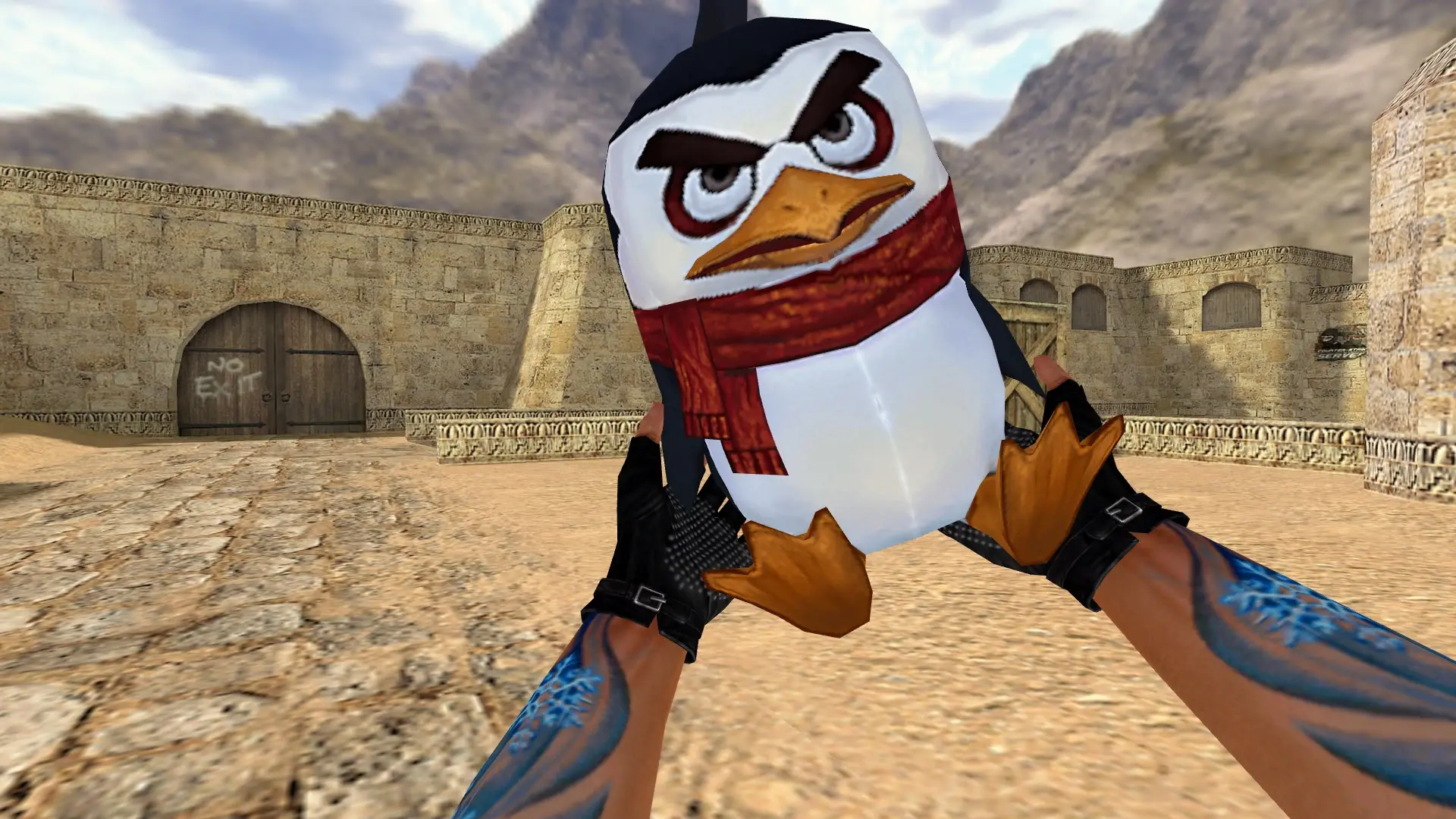 Angry Penguin Grenade — de_dust2 (first person)