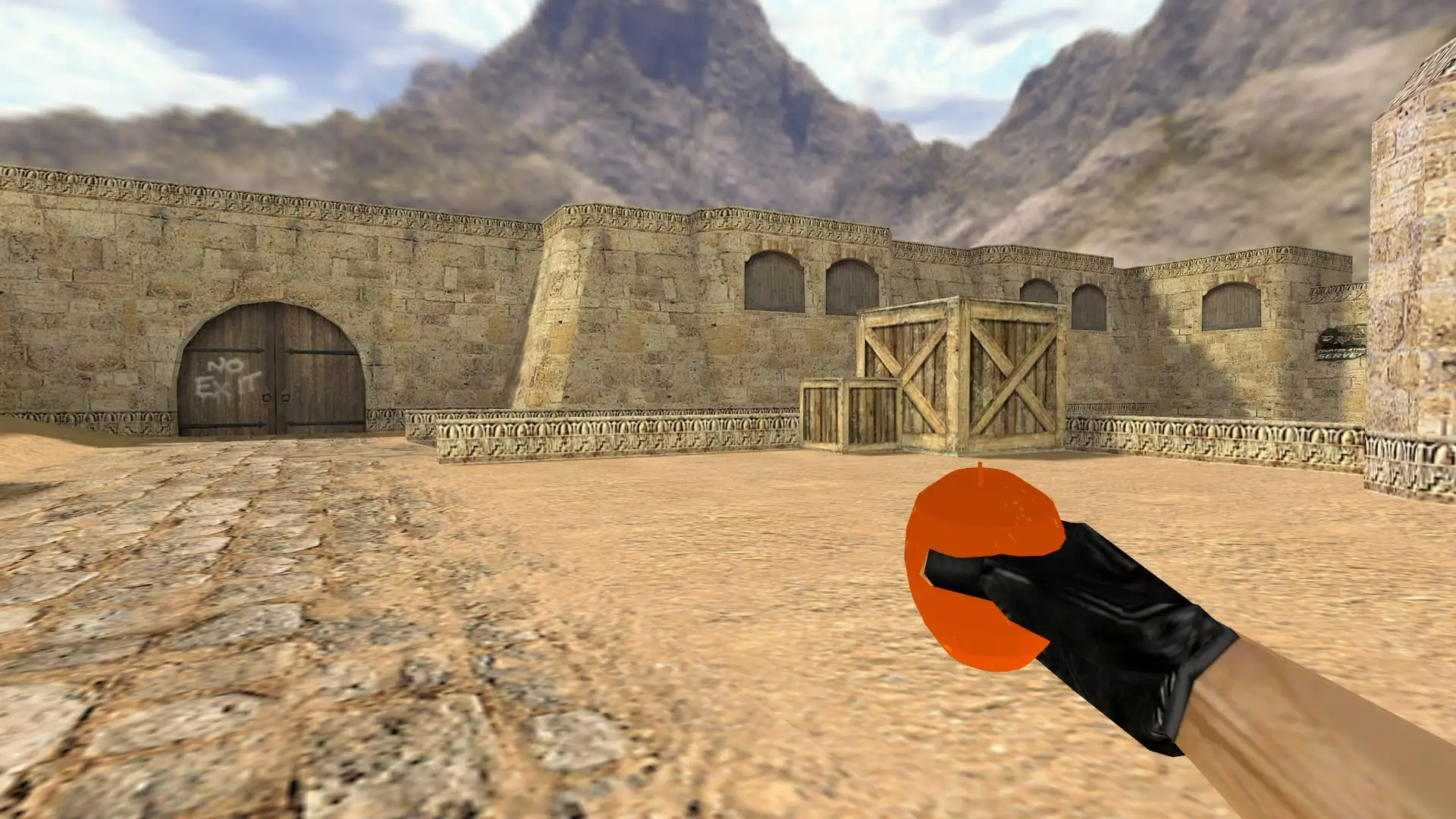 Orange HE Grenade — de_dust2 (first person)