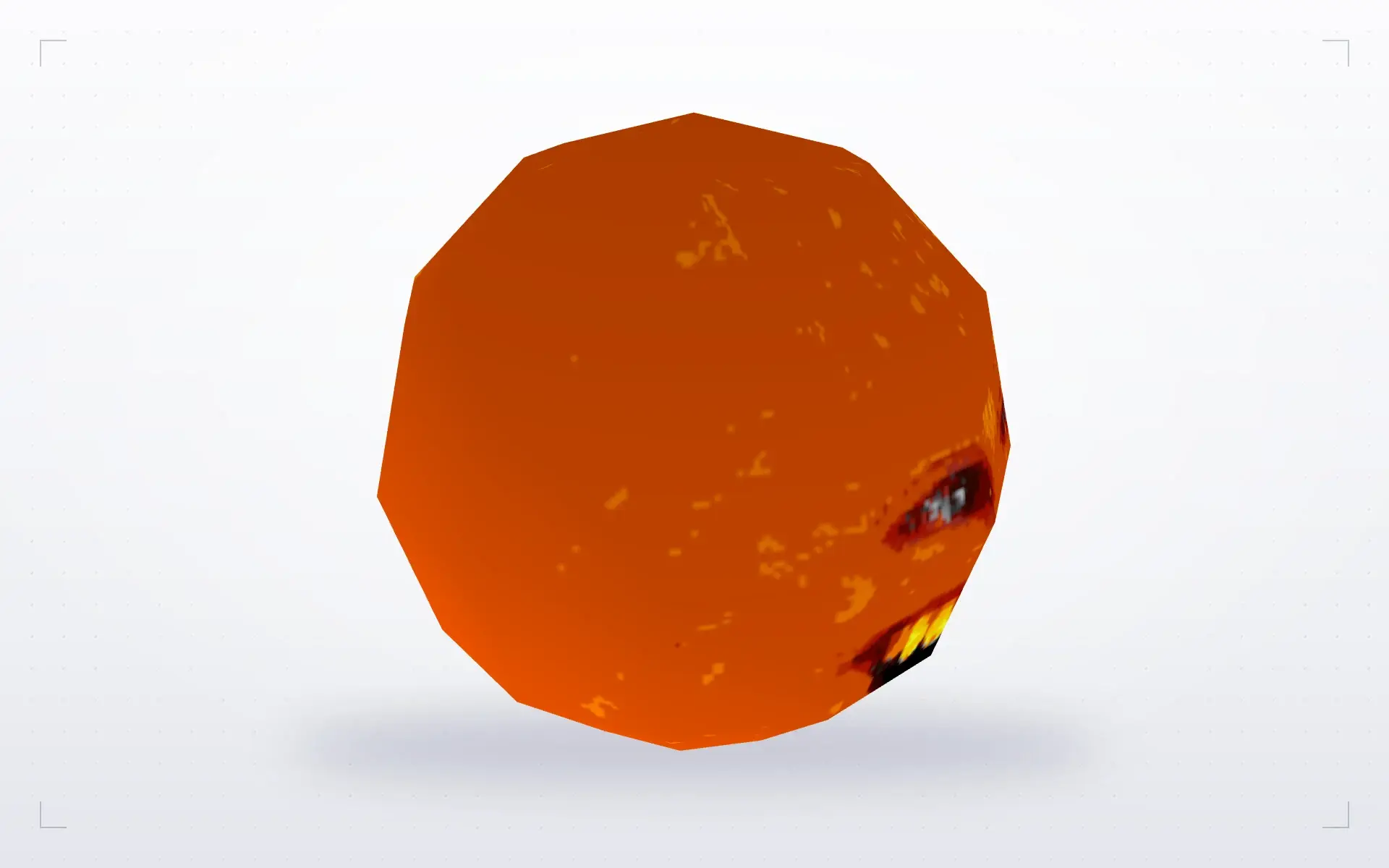 Orange HE Grenade — top view