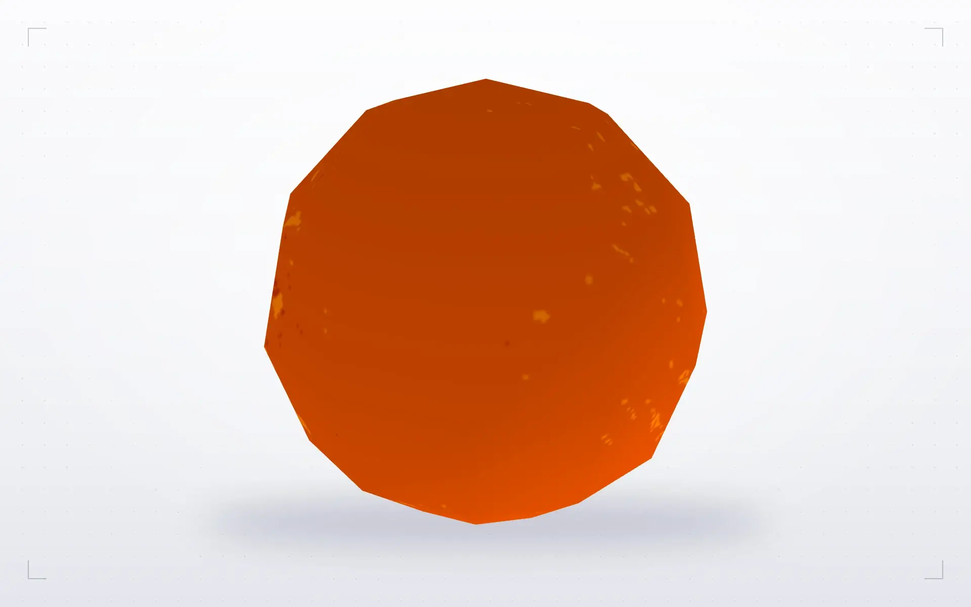 Orange HE Grenade — top view