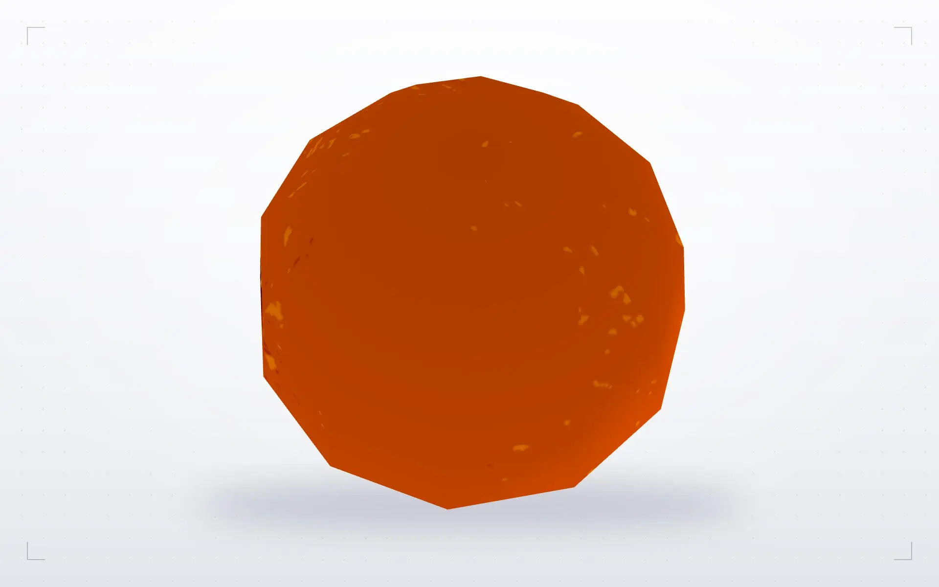 Orange HE Grenade — top view