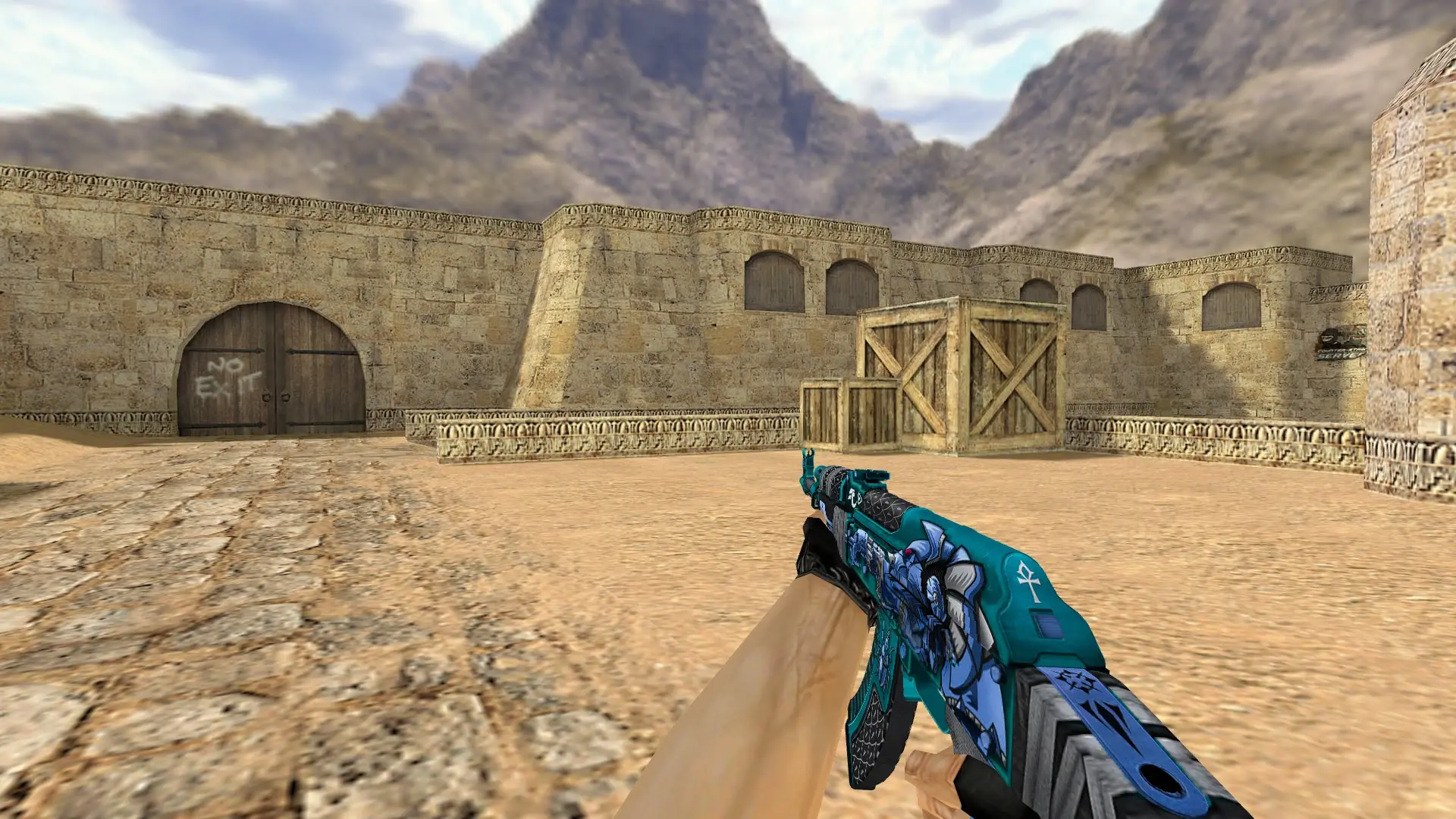 AK-47 Anubis Blue — de_dust2 (first person)