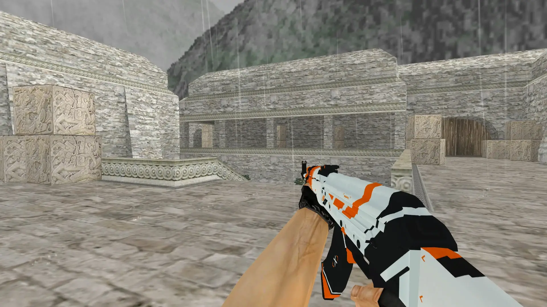 AK-47 | Asiimov — de_aztec (first person)