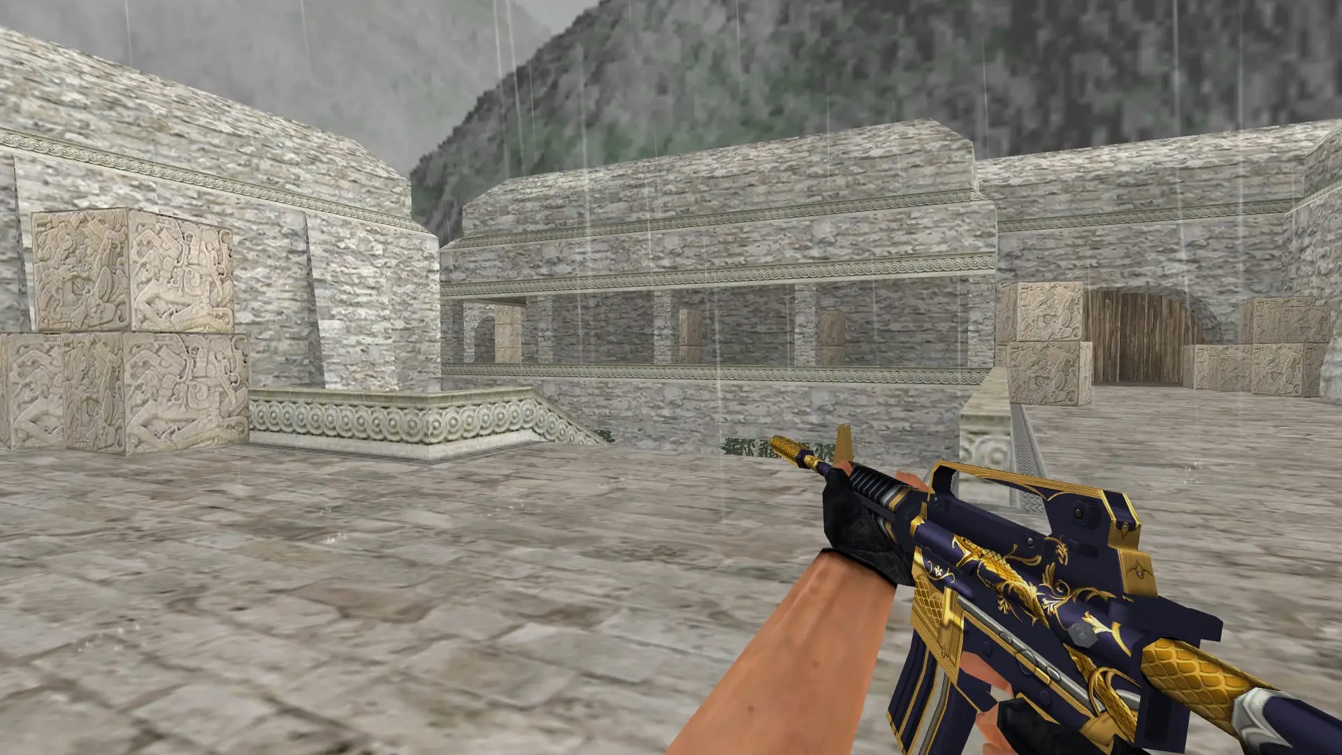M4A1 | Golden Coil — de_aztec (first person)