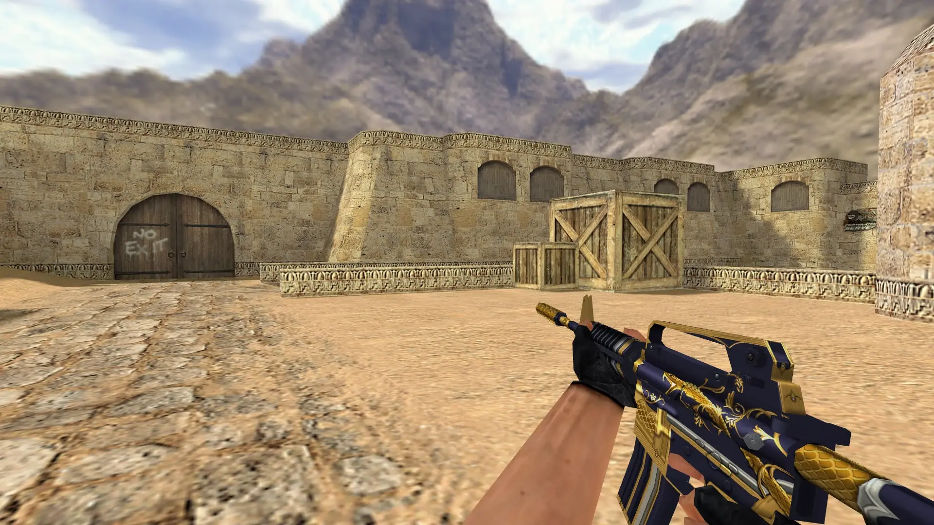 M4A1 | Golden Coil — de_dust2 (first person)