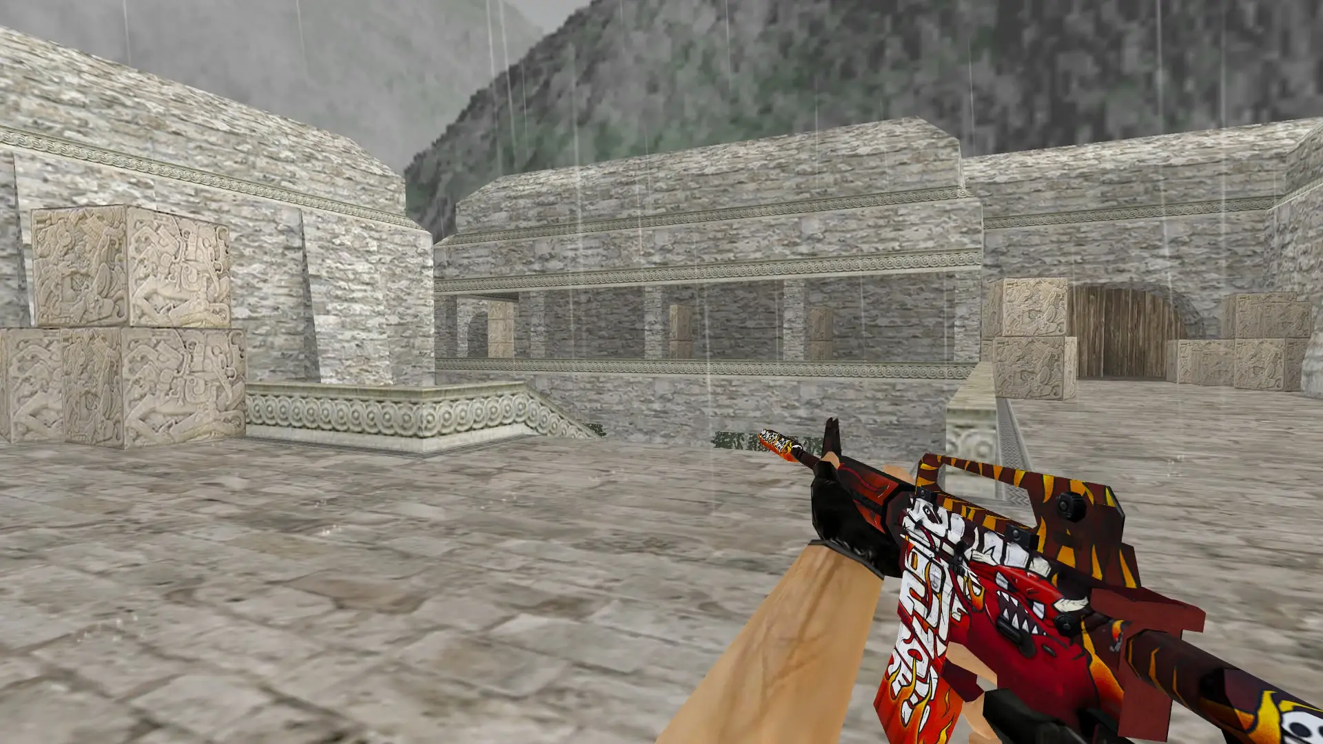 M4A1 | Hellfire — de_aztec (first person)