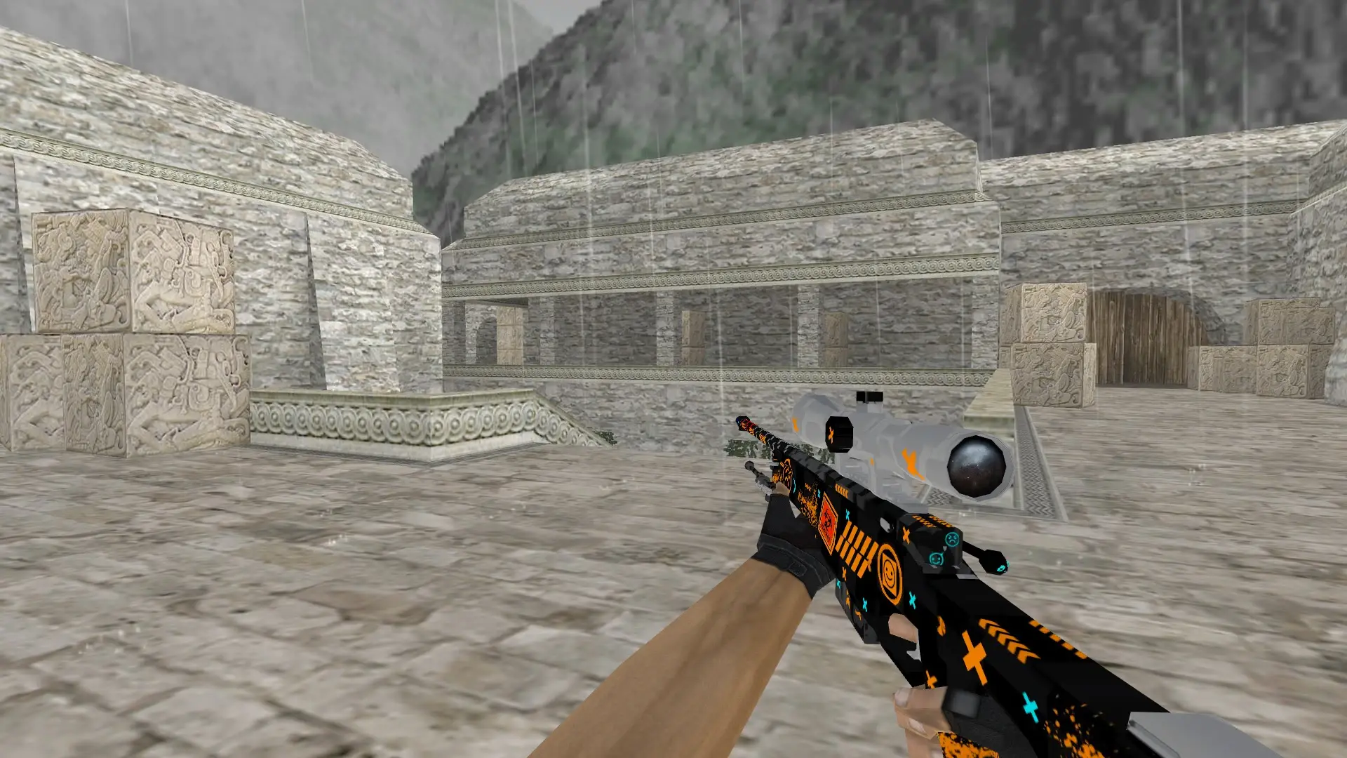 AWP AWM — de_aztec (first person)