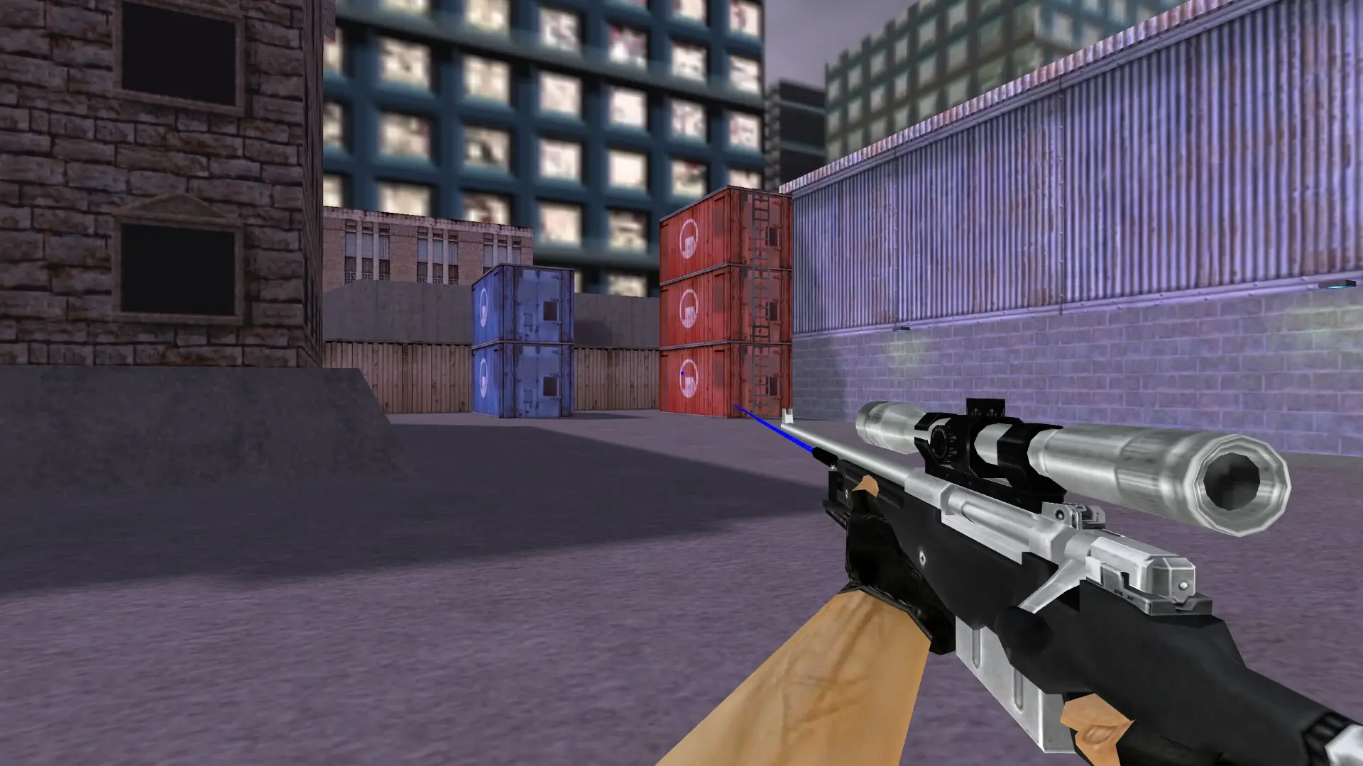 AWP Black Chrome — cs_assault (first person)