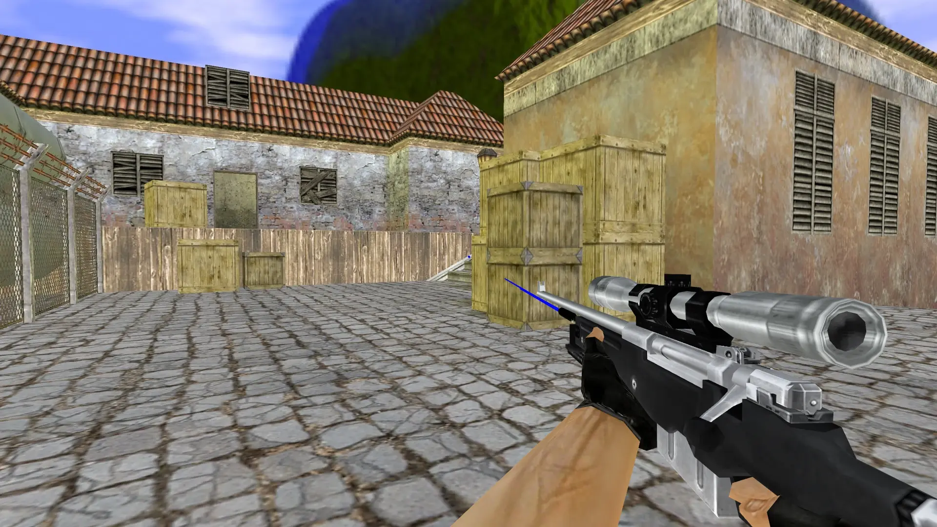 AWP Black Chrome — de_inferno (first person)