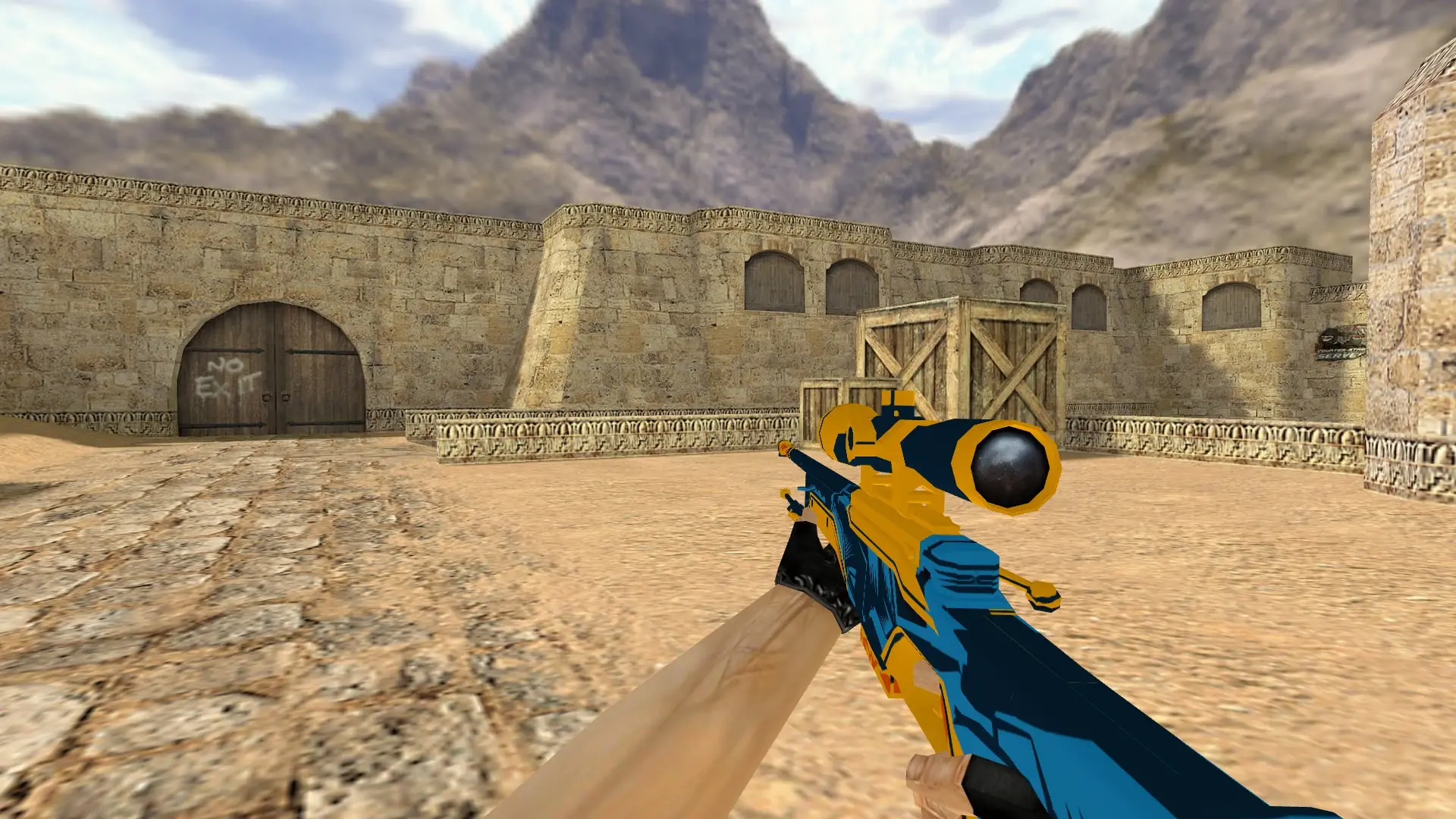 AWP Blue Angel — de_dust2 (first person)
