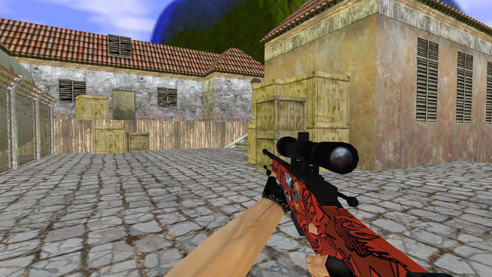 AWP Boom with stickers — de_inferno (first person)