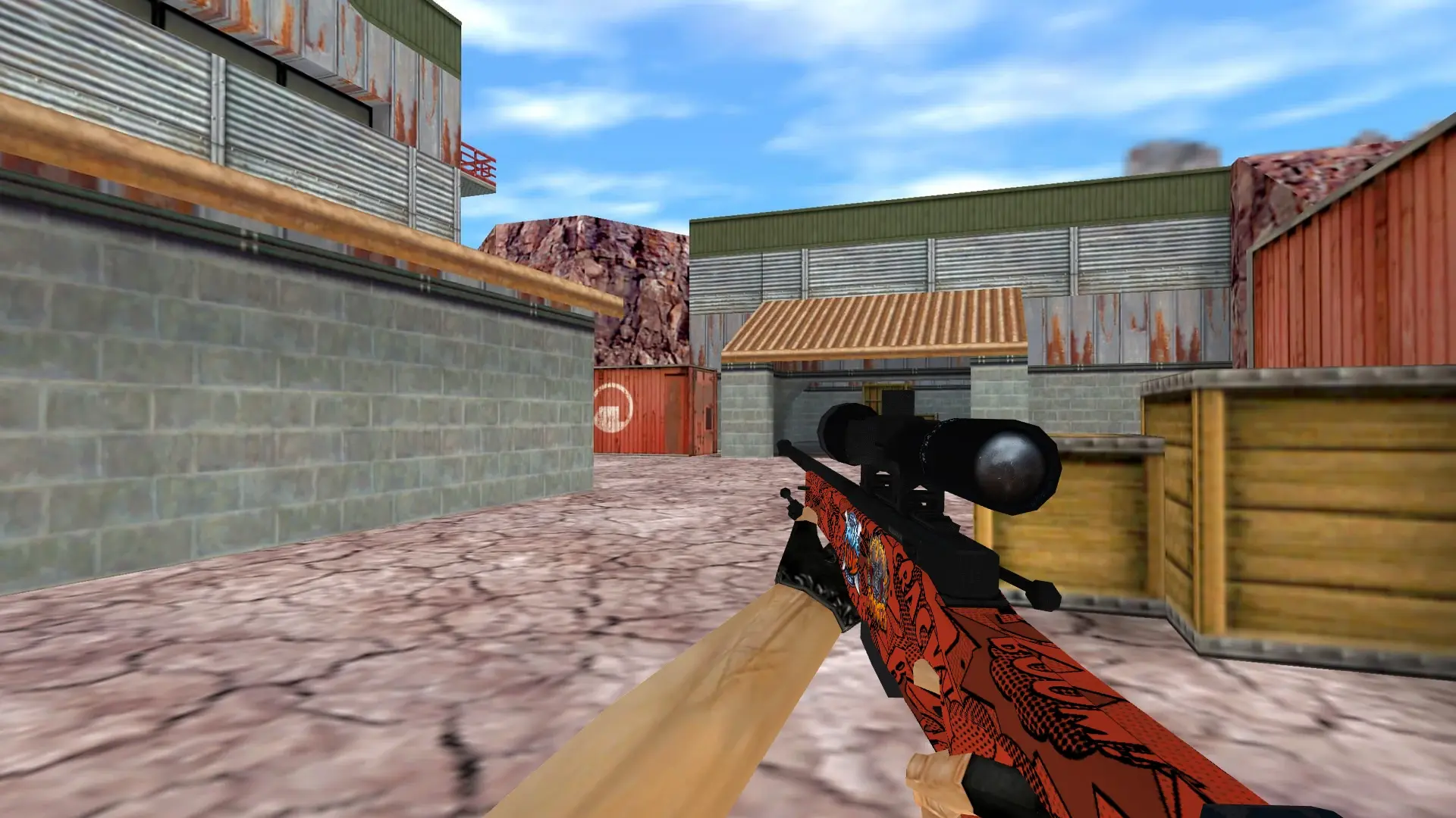 AWP Boom with stickers — de_nuke (first person)