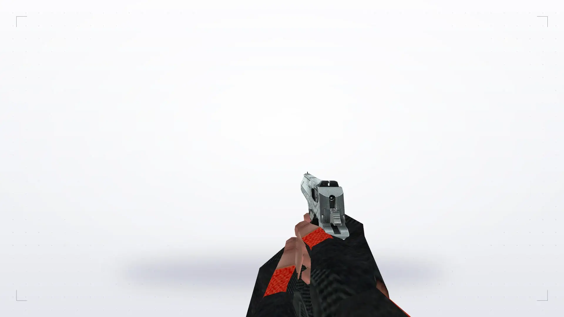 Chromed Desert Eagle — first person